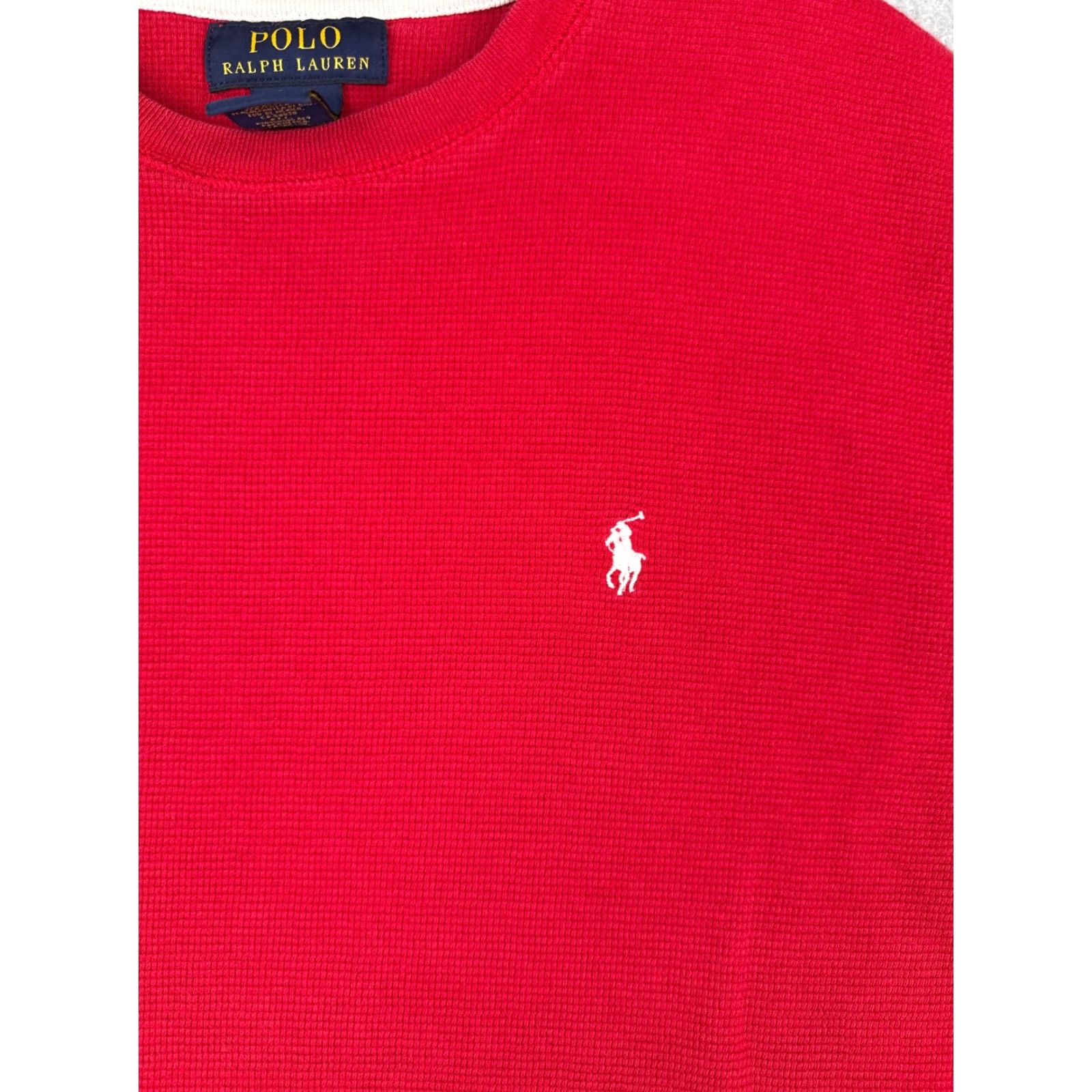 Polo Ralph Lauren Polo Ralph Lauren Shirt Men Medium Red Waffle Knit Thermal 100% Cotton Polo Ralph Lauren Shirt Mens Medium Red Thermal Knit Cotton Size US M / EU 48-50 / 2 - 6 Thumbnail