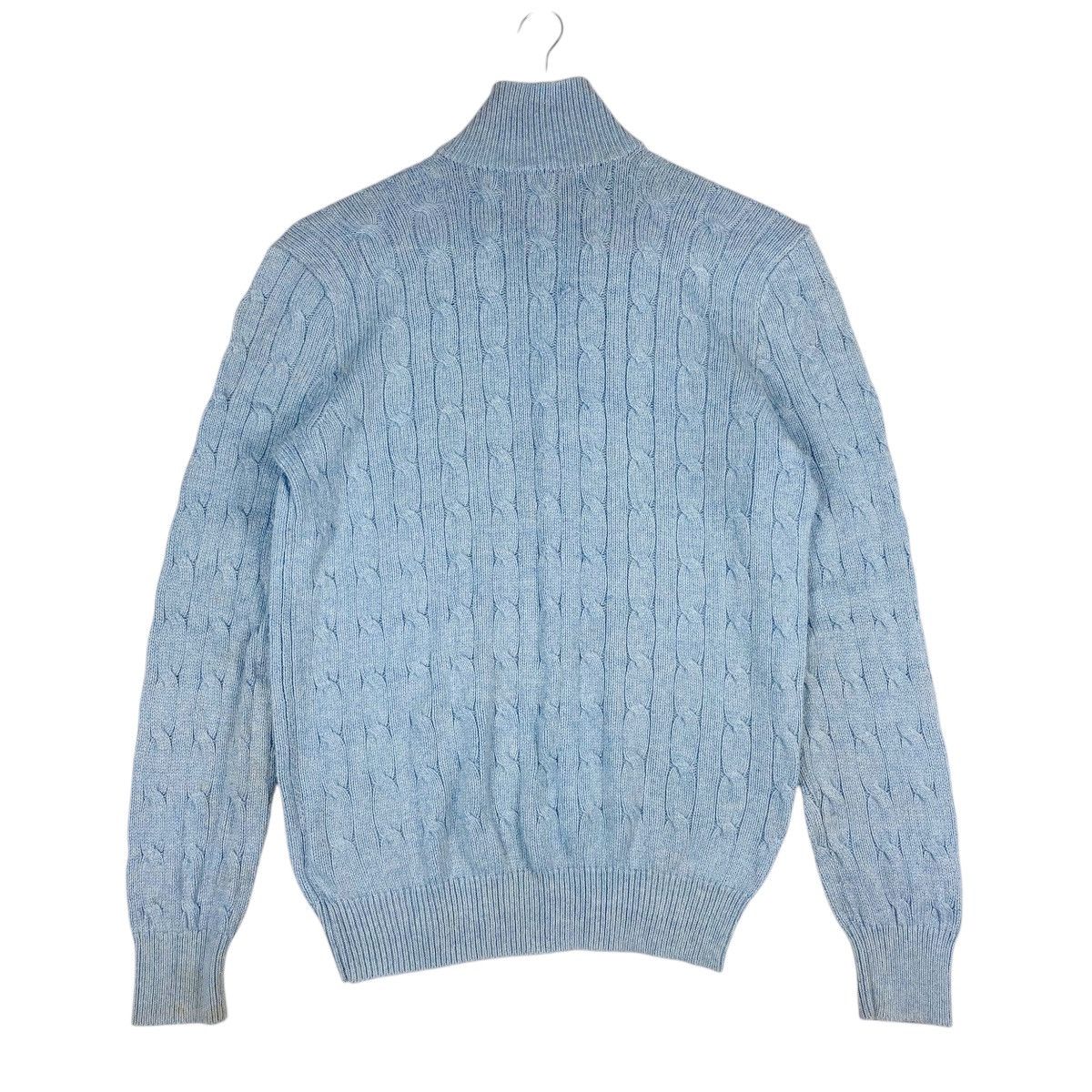 Polo Ralph Lauren × Vintage 💥 VTG POLO RALPH LAUREN CABLE KNIT HALFZIP Size US XS / EU 42 / 0 - 6 Thumbnail