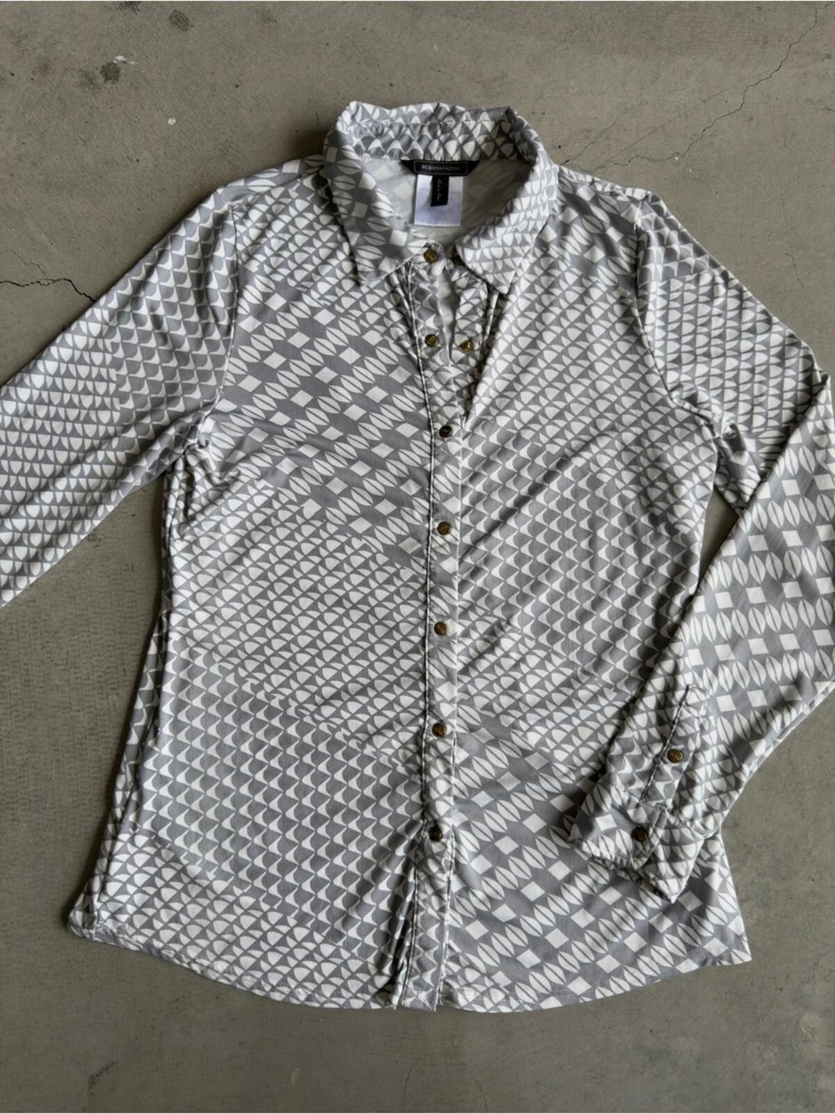 Bcbgmaxazria bcbgmaxazria / Button Up Blouse Cami / Geo Print Medium Size M / US 6-8 / IT 42-44 - 1 Thumbnail