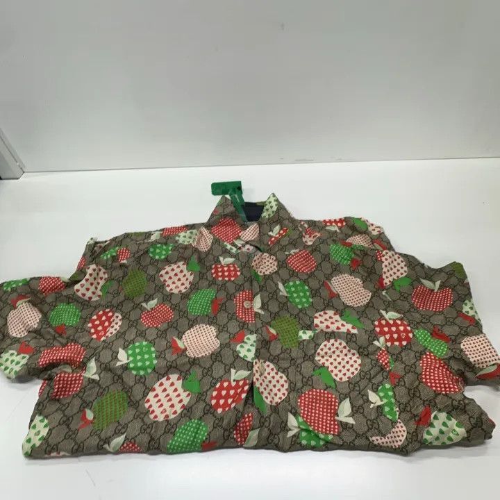 Gucci Gucci Gucci FW21 Heart Apple Print Short Sleeve Shirt -250 Size US M / EU 48-50 / 2 - 6 Thumbnail