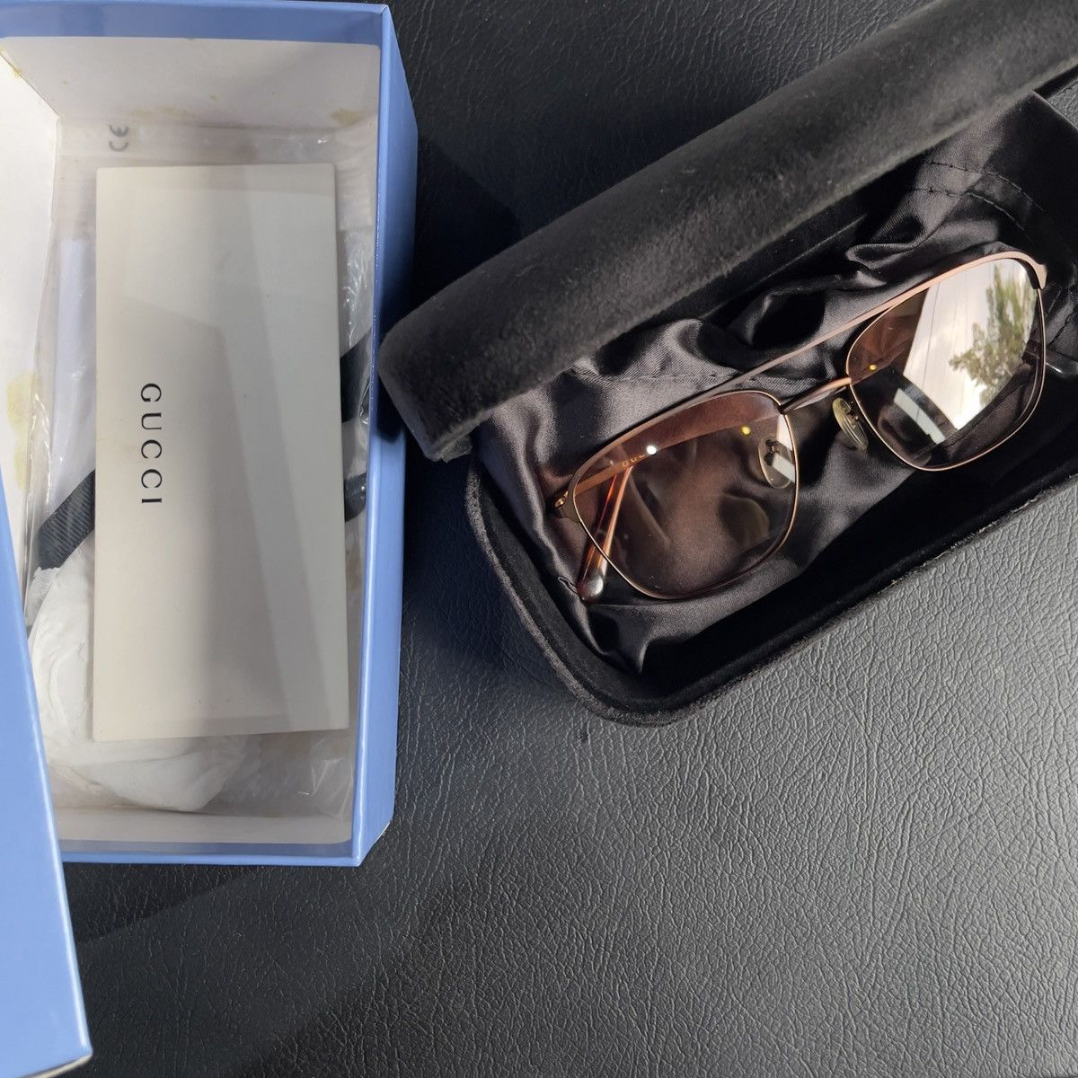 Gucci Gucci sunglasses Brown Size ONE SIZE - 5 Thumbnail