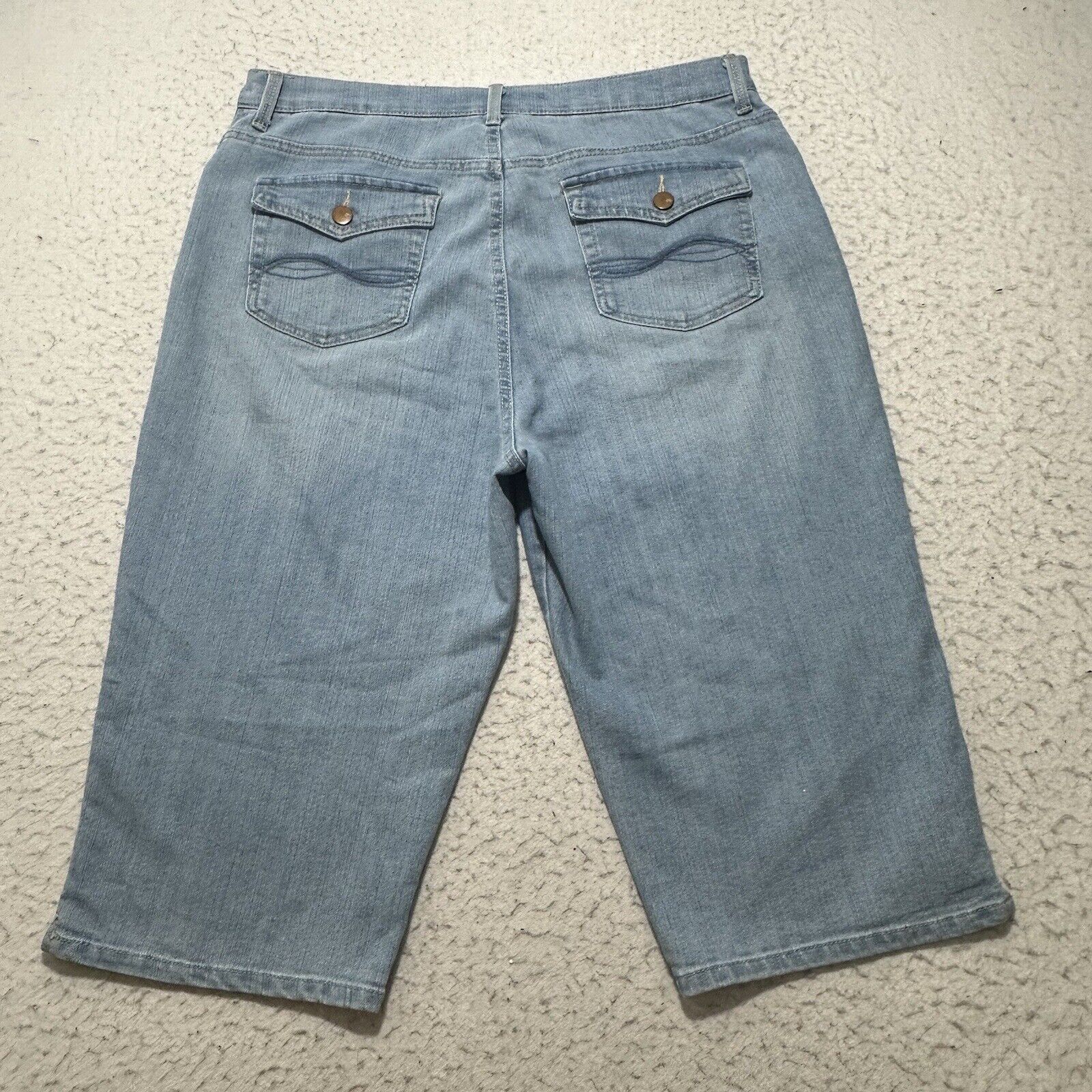 Gloria Vanderbilt Gloria Vanderbilt 16 Light Blue Capri Denim Jeans Size 38" / US 16 / IT 52 - 6 Thumbnail