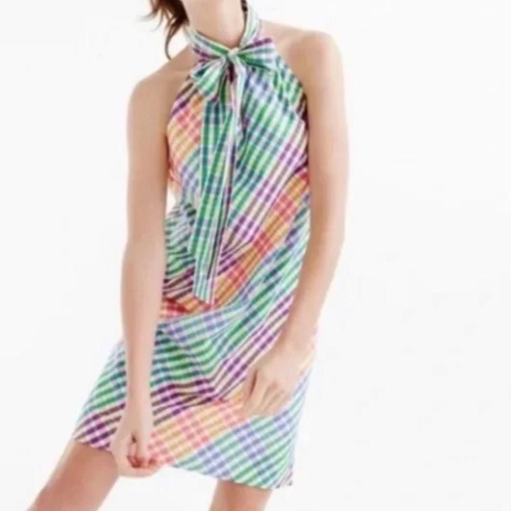 J.Crew J. Crew l Rainbow Gingham Plaid Dress Size 2 Size XS / US 0-2 / IT 36-38 - 8 Thumbnail