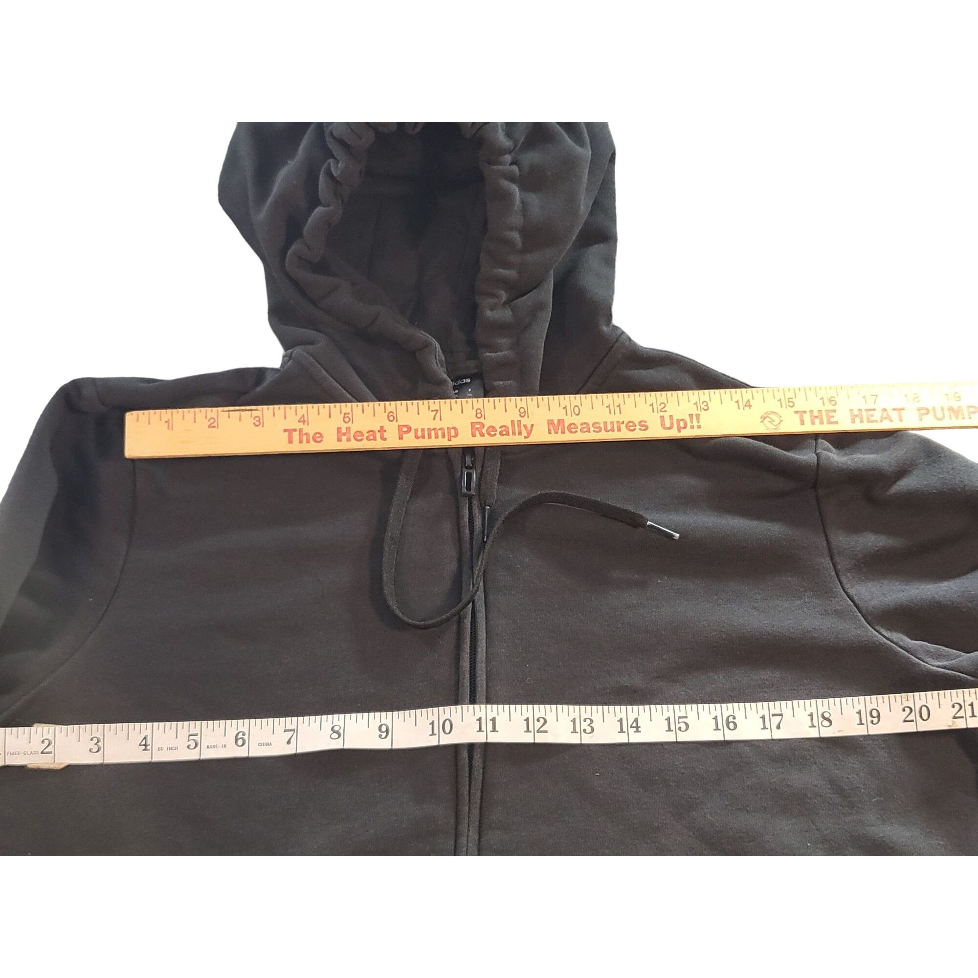 Adidas Adidas Jacket Full Zip Women Sz XXL Black White Hooded Draws Size XXL / US 16-18 / IT 52-54 - 4 Thumbnail