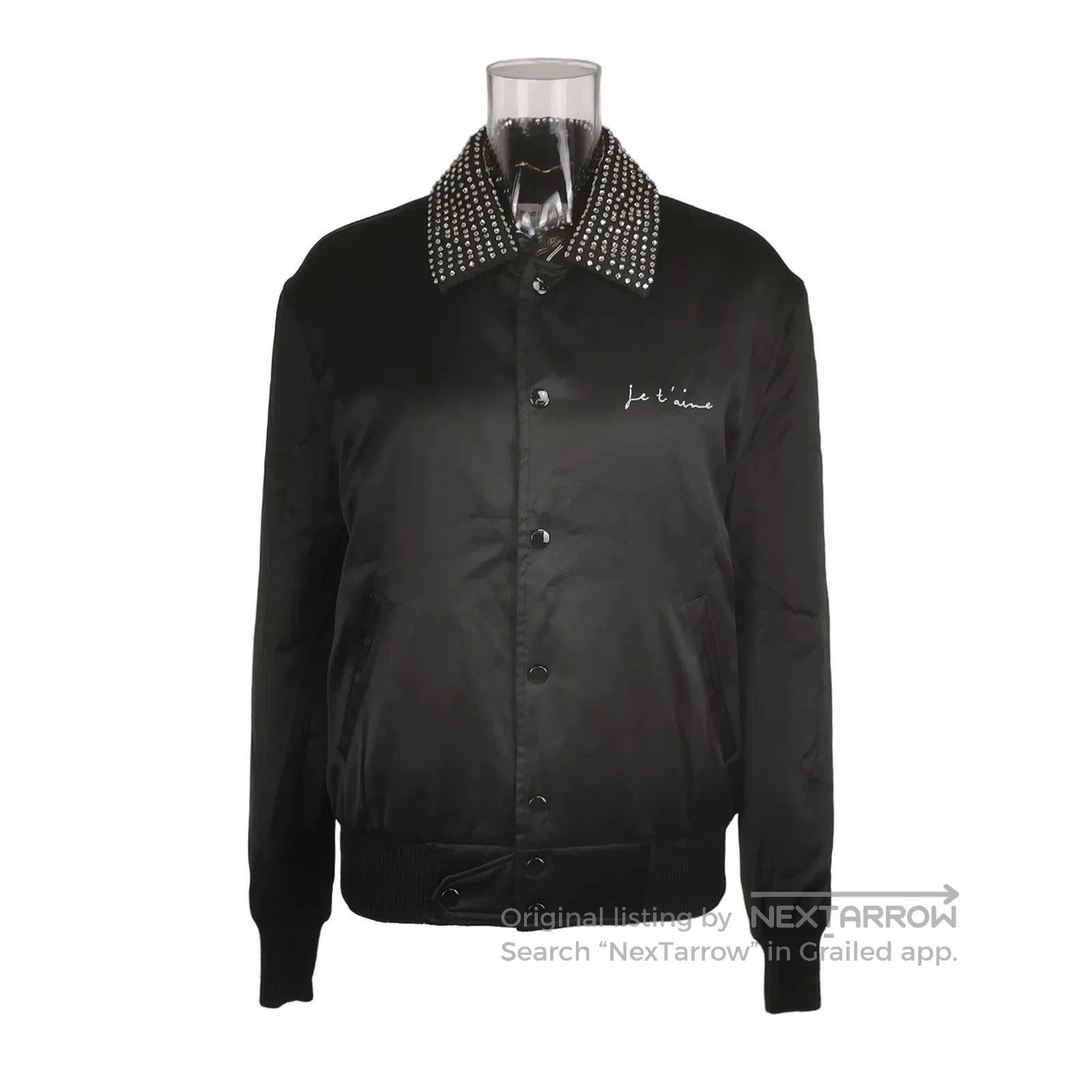 Saint Laurent Paris Saint Laurent Black Studded Collar Jacket. Size US XXS / EU 40 - 1 Thumbnail