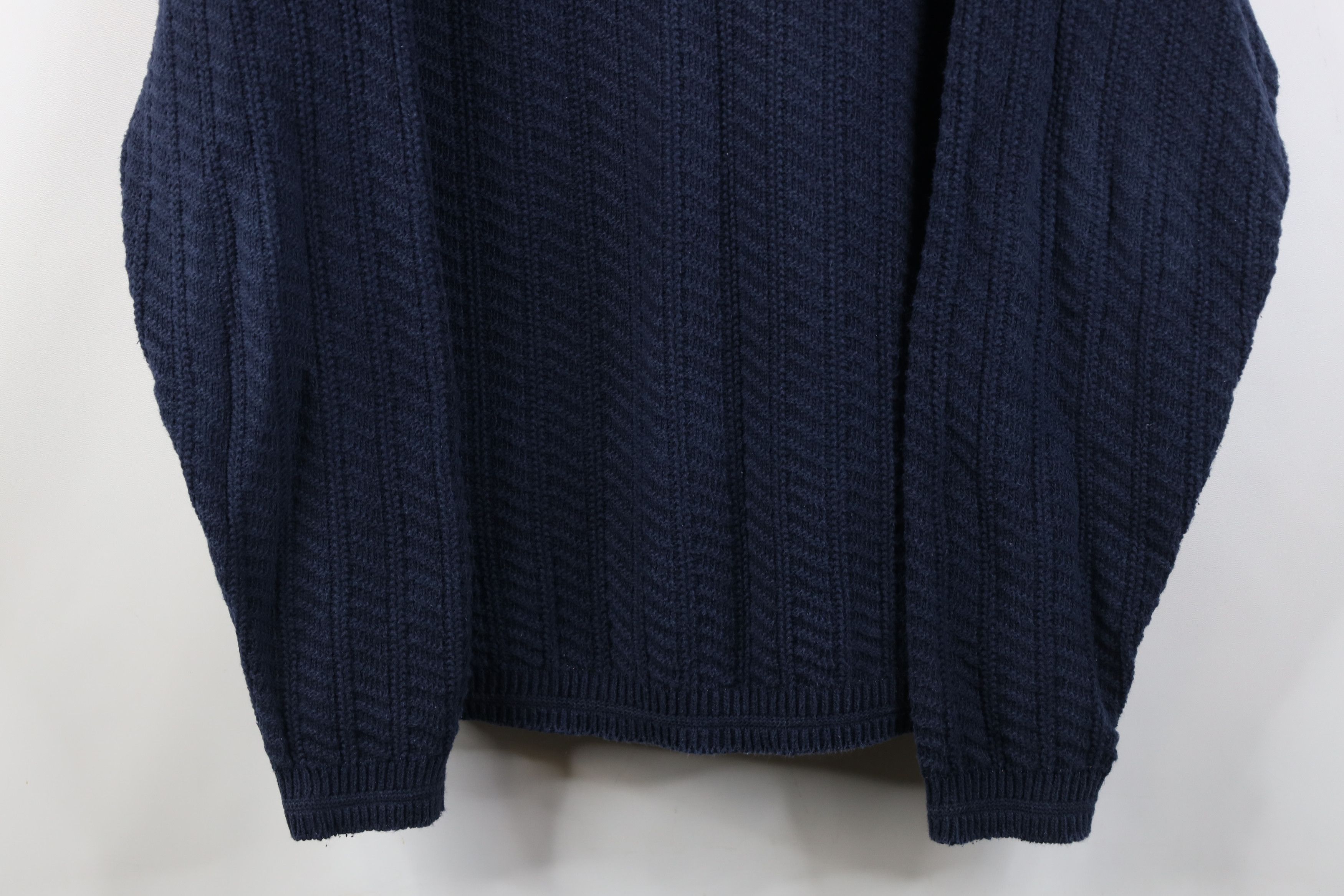 Vintage Vintage 90s Streetwear Framed Cotton Knit Sweater Blue USA Size US M / EU 48-50 / 2 - 3 Thumbnail