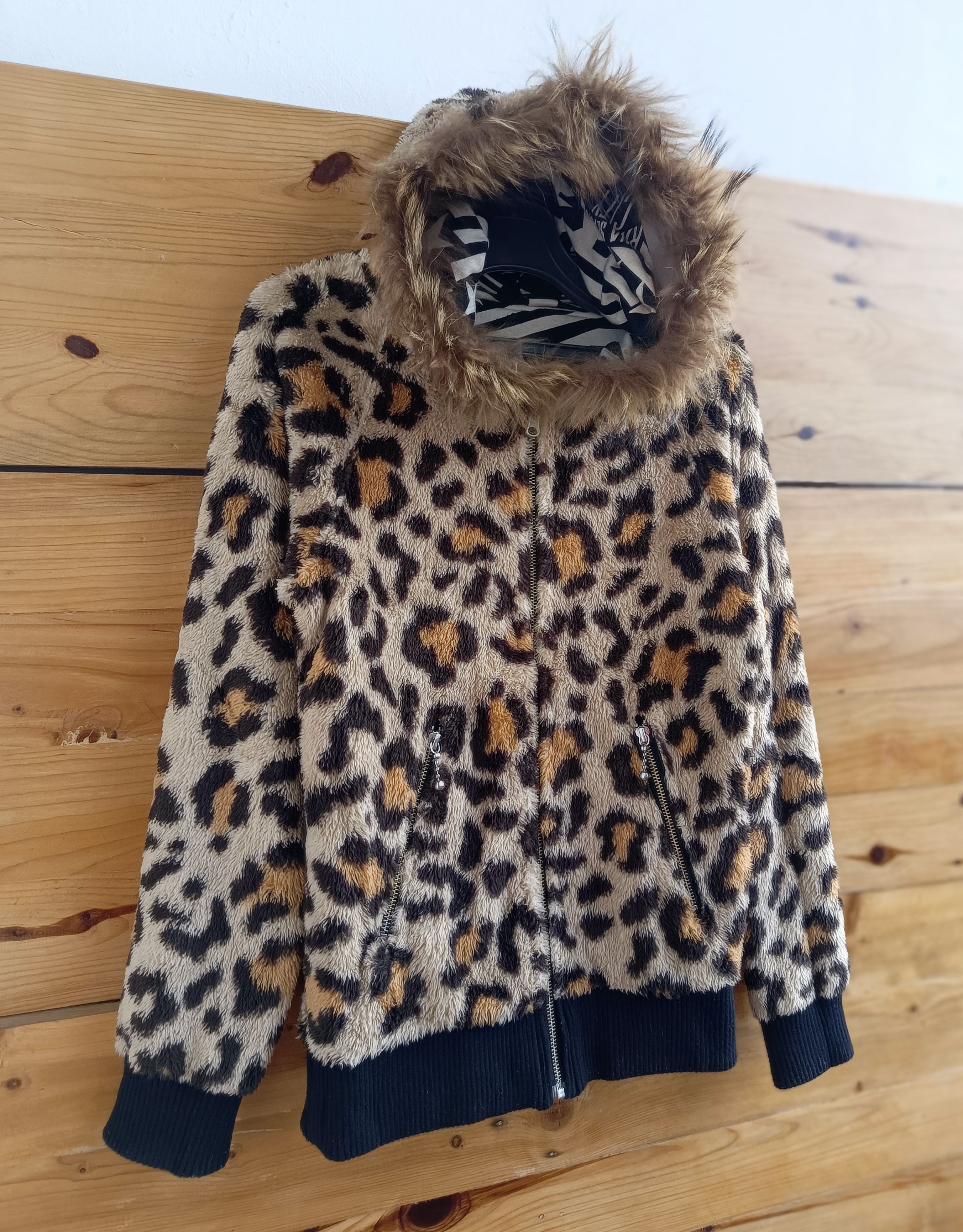 Mari's Rock Fur Leopard Hoodie Sweatshirt Size M / US 6-8 / IT 42-44 - 3 Thumbnail