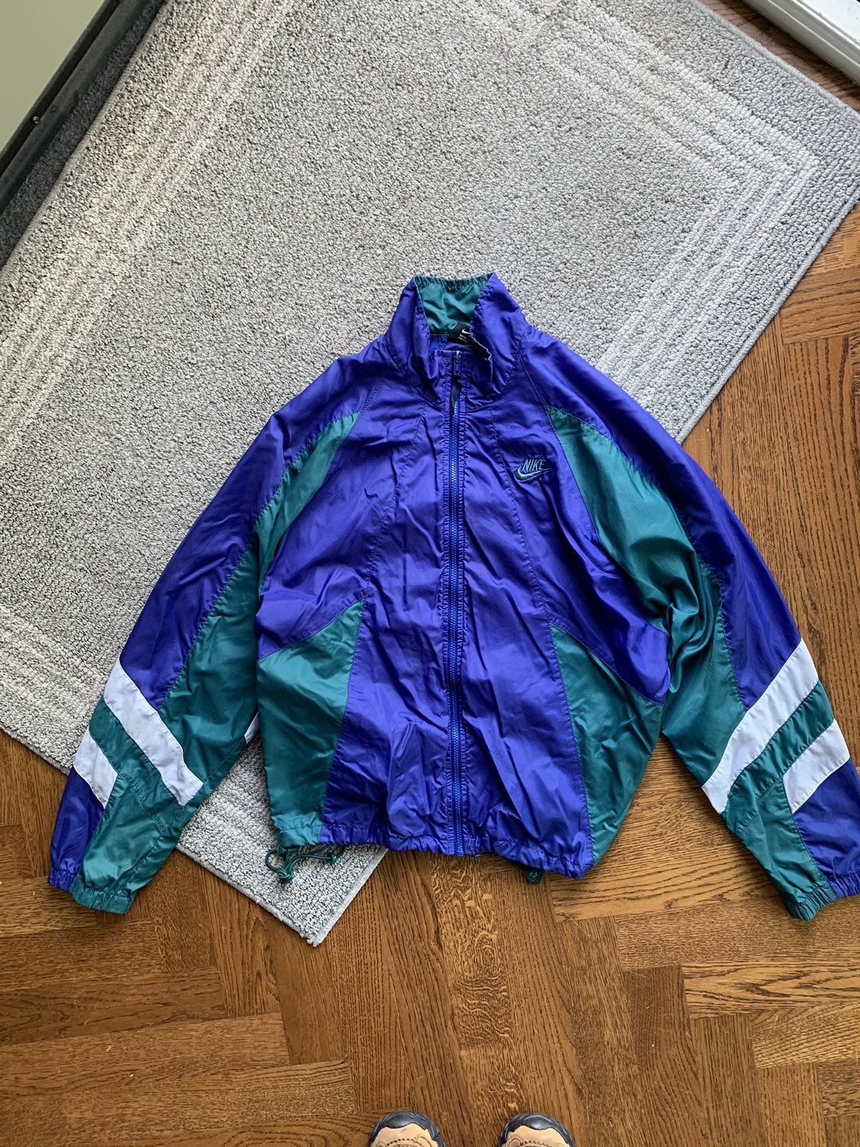 Men’s Vintage 90’s outlets Nike Air Teal Purple Fleece Down Puffer Jacket Coat Sz Small