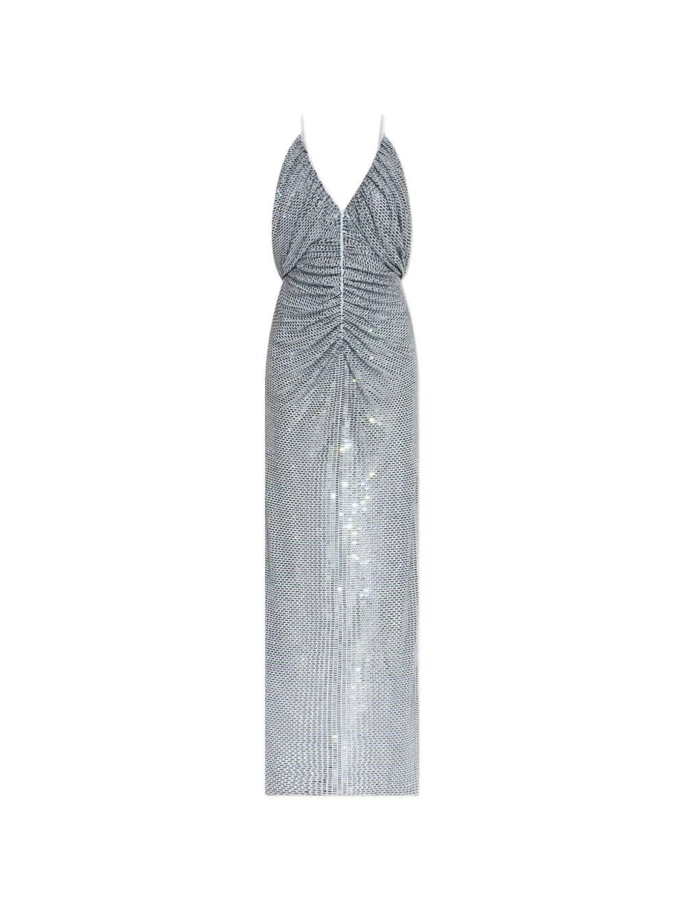 Self-Portrait Rhinestone Mesh Maxi Dress Size S / US 4 / IT 40 - 1 Thumbnail