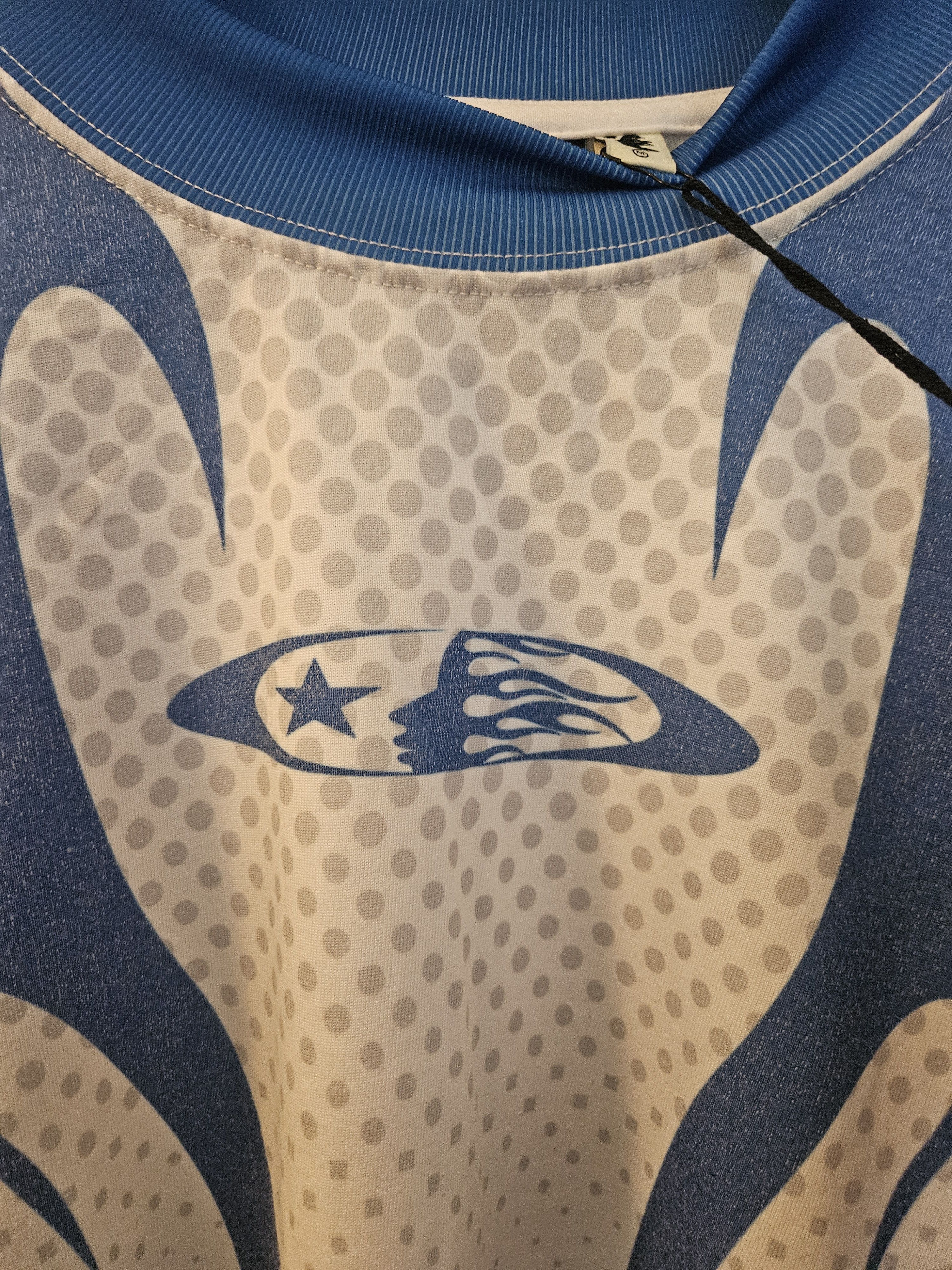 HELLSTAR Blue & White Moto Jersey Long Sleeve Shirt Size US M / EU 48-50 / 2 - 3 Thumbnail