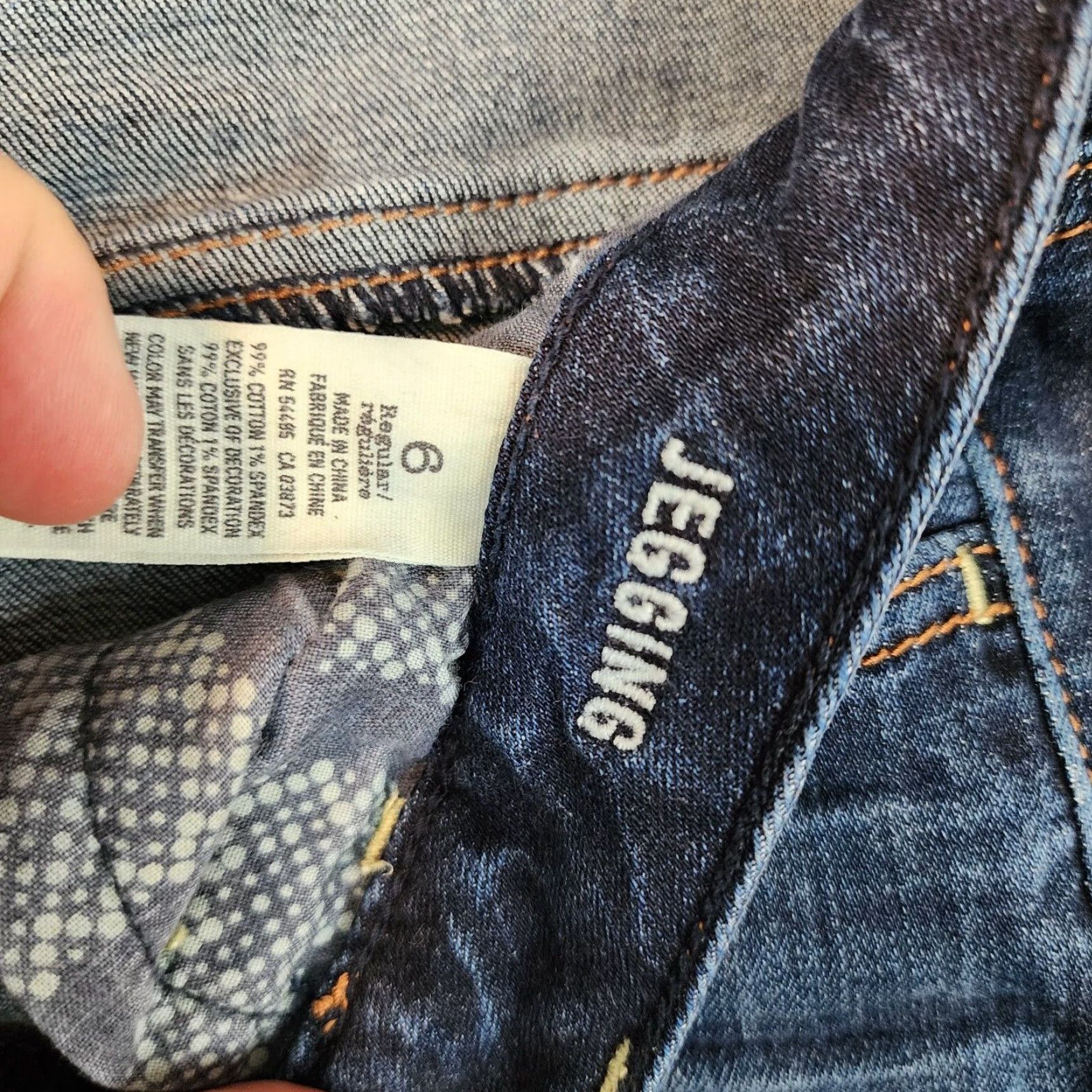 American Eagle Outfitters AMERICAN EAGLE WOMENS Skinny Jean Jeggings Distressed Stretch Blue Size 6 Regular 30x30 Womens Size 28" / US 6 / IT 42 - 3 Thumbnail
