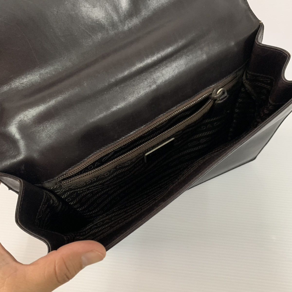 Prada Prada Leather Black Vintage Kelly Bag Size ONE SIZE - 12 Thumbnail