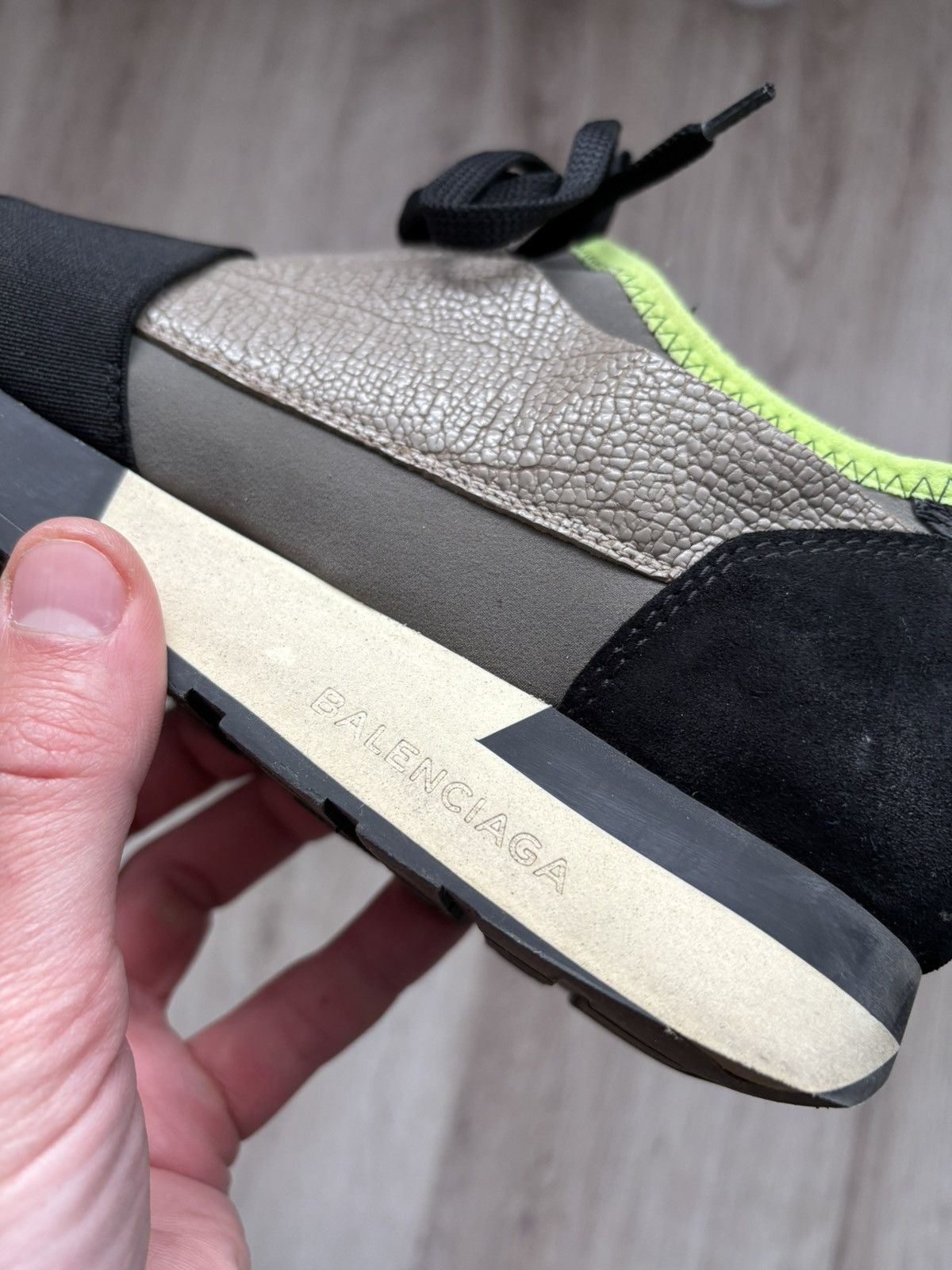 Balenciaga Balenciaga Tri Color Leather and Suede Race Runner Size 38 Size US 8 / IT 38 - 3 Thumbnail