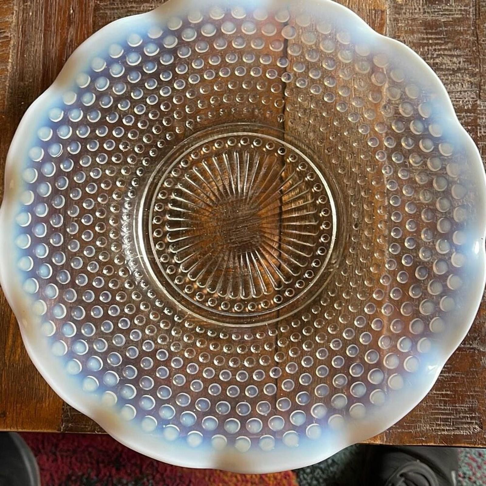Fenton Vintage Fenton moonstone hobnail plate 10.75 inches Size ONE SIZE - 1 Thumbnail
