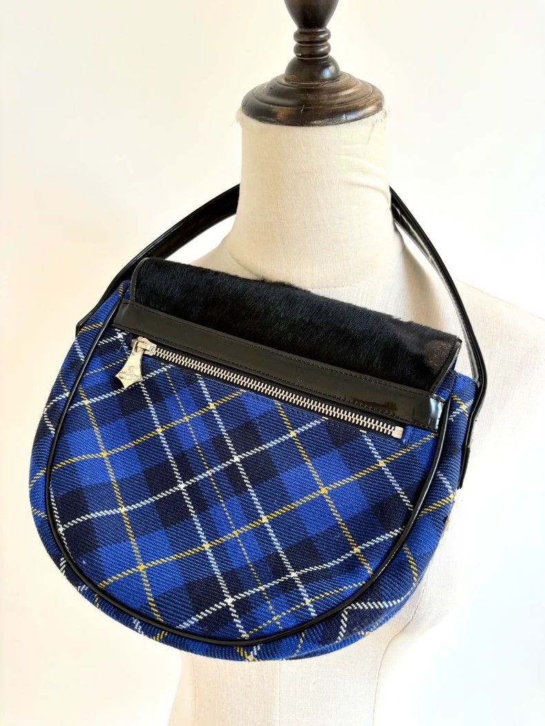 Vivienne Westwood Vivienne Westwood size os Blue checkered horsehair tassel s Size ONE SIZE - 2 Thumbnail