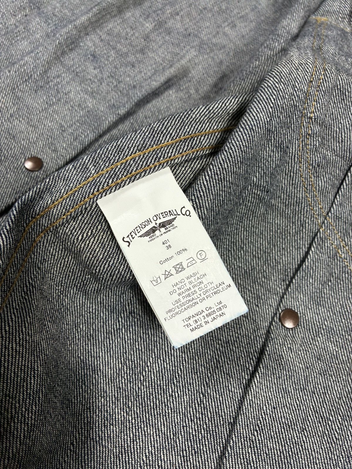 Stevenson Overall Co. Stevenson Overall Co. Lot 401 Denim Jacket Size US S / EU 44-46 / 1 - 7 Thumbnail