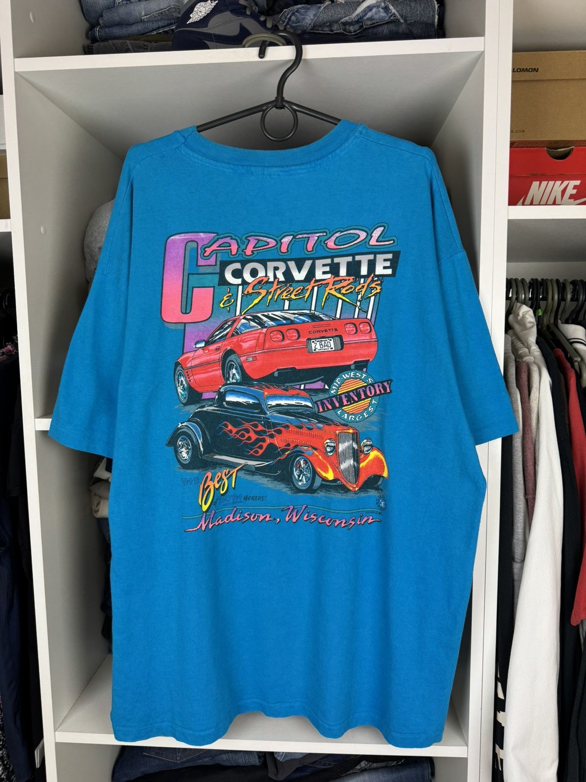 Hanes Vintage Capitol Corvette & Street Rods Single Stitch T-shirt Size US XL / EU 56 / 4 - 1 Thumbnail