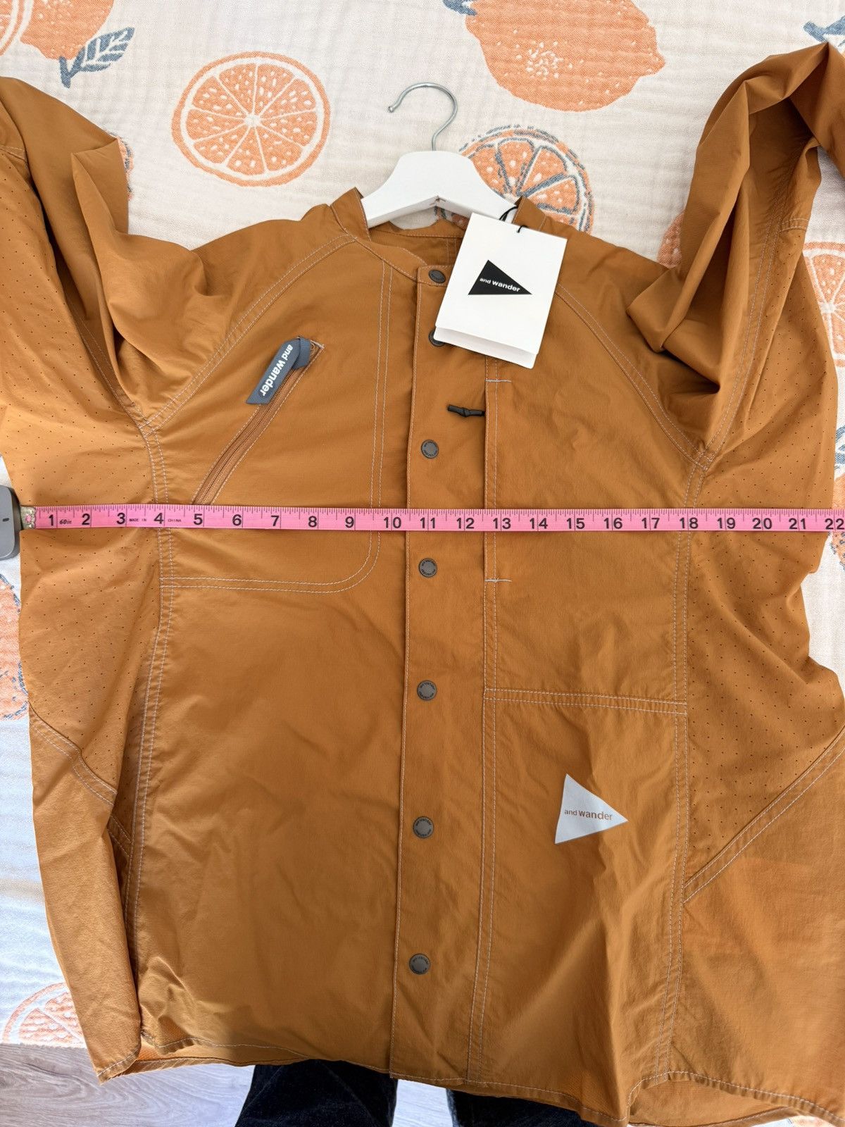 And Wander and Wander Band Collar Lightweight Breathable Shirt Size M / US 6-8 / IT 42-44 - 4 Thumbnail