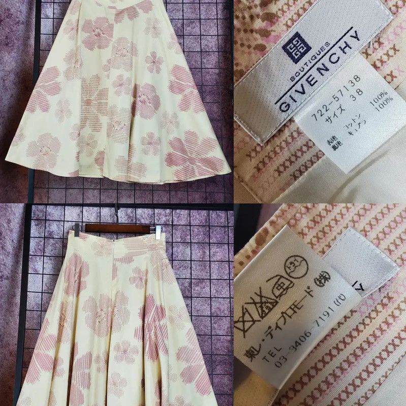 Givenchy Givenchy Floral Midi Skirt for Summer 0089 Size 23" - 1 Thumbnail