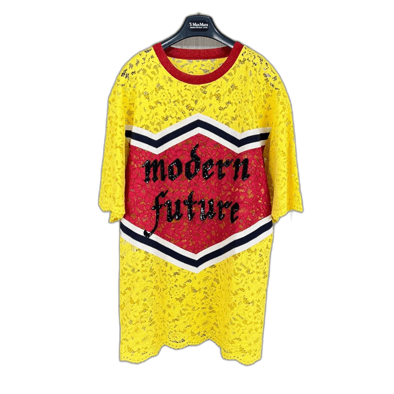 Gucci Sequined Lace Dress with Modern Future-2506