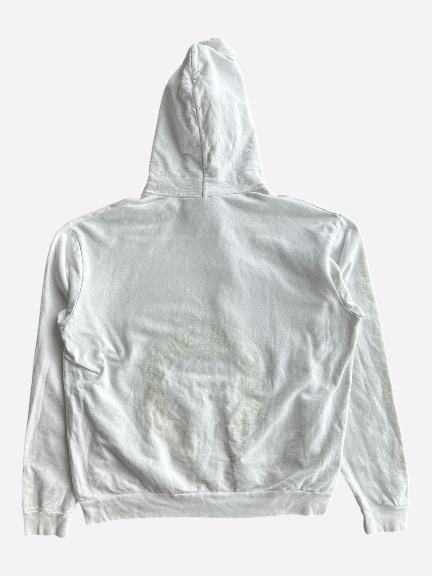 Chrome Hearts Chrome Hearts White Glow In The Dark Horseshoe Logo Hoodie Size US L / EU 52-54 / 3 - 2 Thumbnail