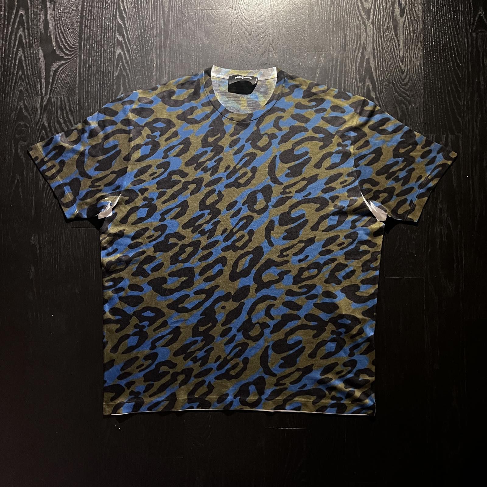 Dsquared2 DSquared2 Leopard Print Tee Shirt Green Blue Black Size US L / EU 52-54 / 3 - 1 Thumbnail