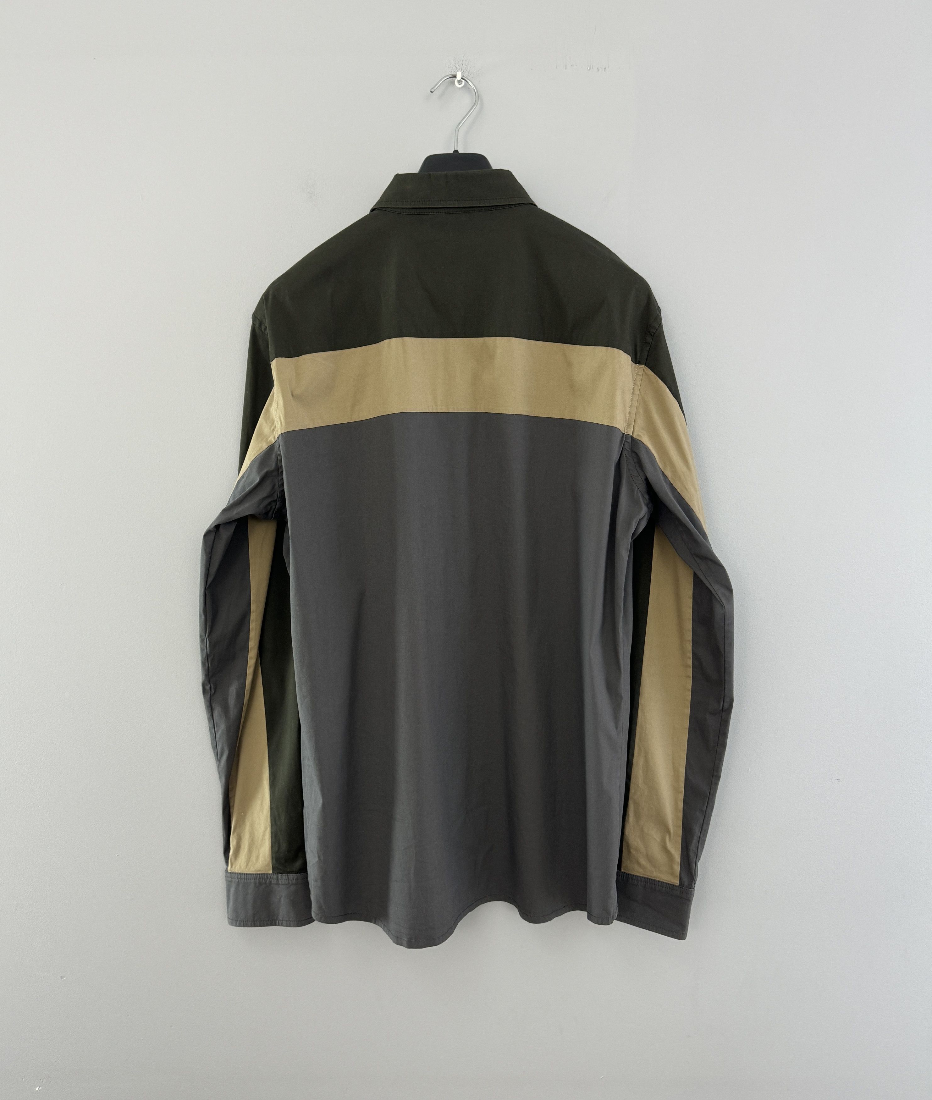 Prada Cotton Nylon Stripe Shirt Button Down Long Size L