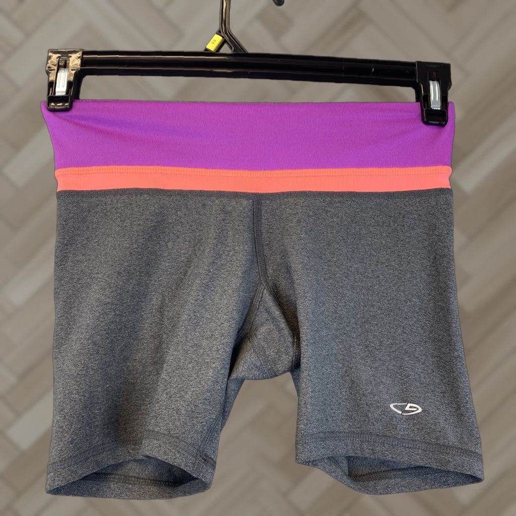 Champion Champion Shorts Women's XS Gray Purple Pink Spandex Breathable Comfort Compression Lightweight Slimming Easy Care Womens Size 26" / US 2 / IT 38 - 1 Thumbnail