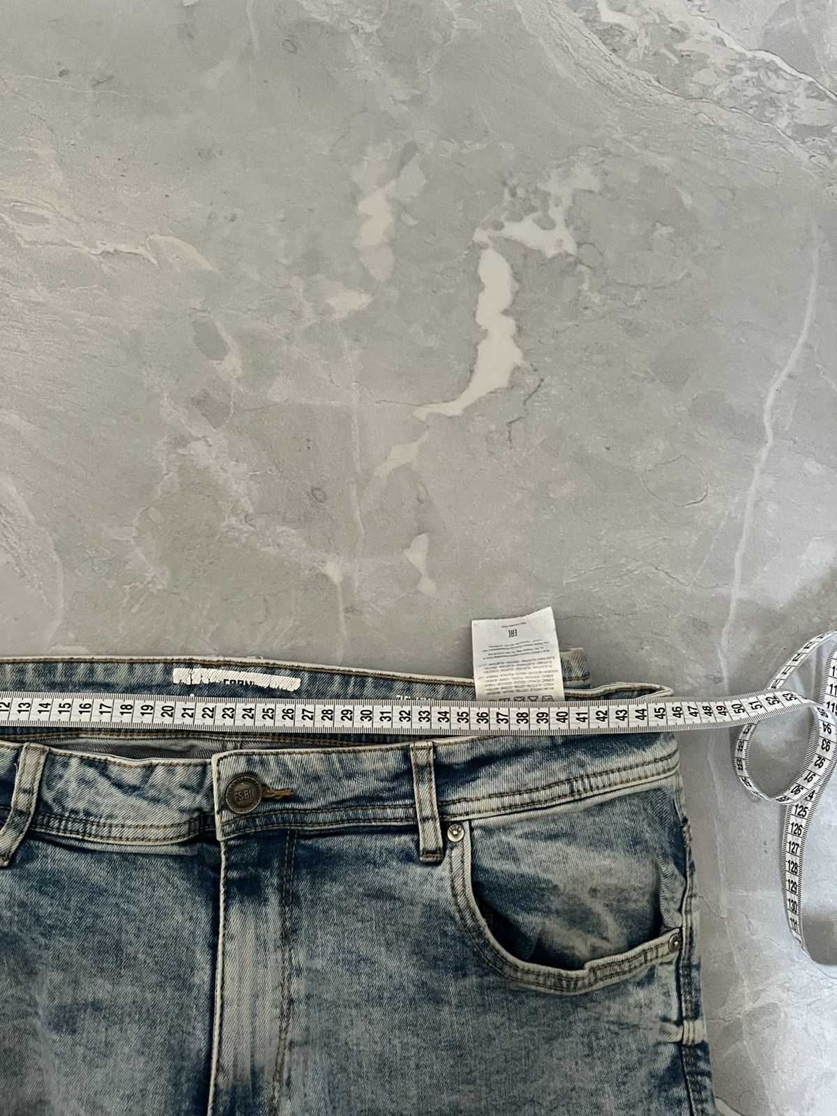 Vintage Slim Fit Blue Denim Jeans Minimal Street Style 90s Size US 36 / EU 52 - 7 Thumbnail