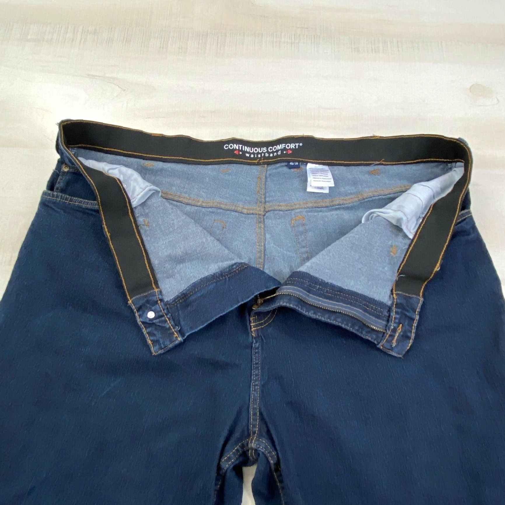 Vintage HB Blue High Rise Tapered Jeans Womens 46 (44 Waist) Size 32" / US 10 / IT 46 - 3 Thumbnail