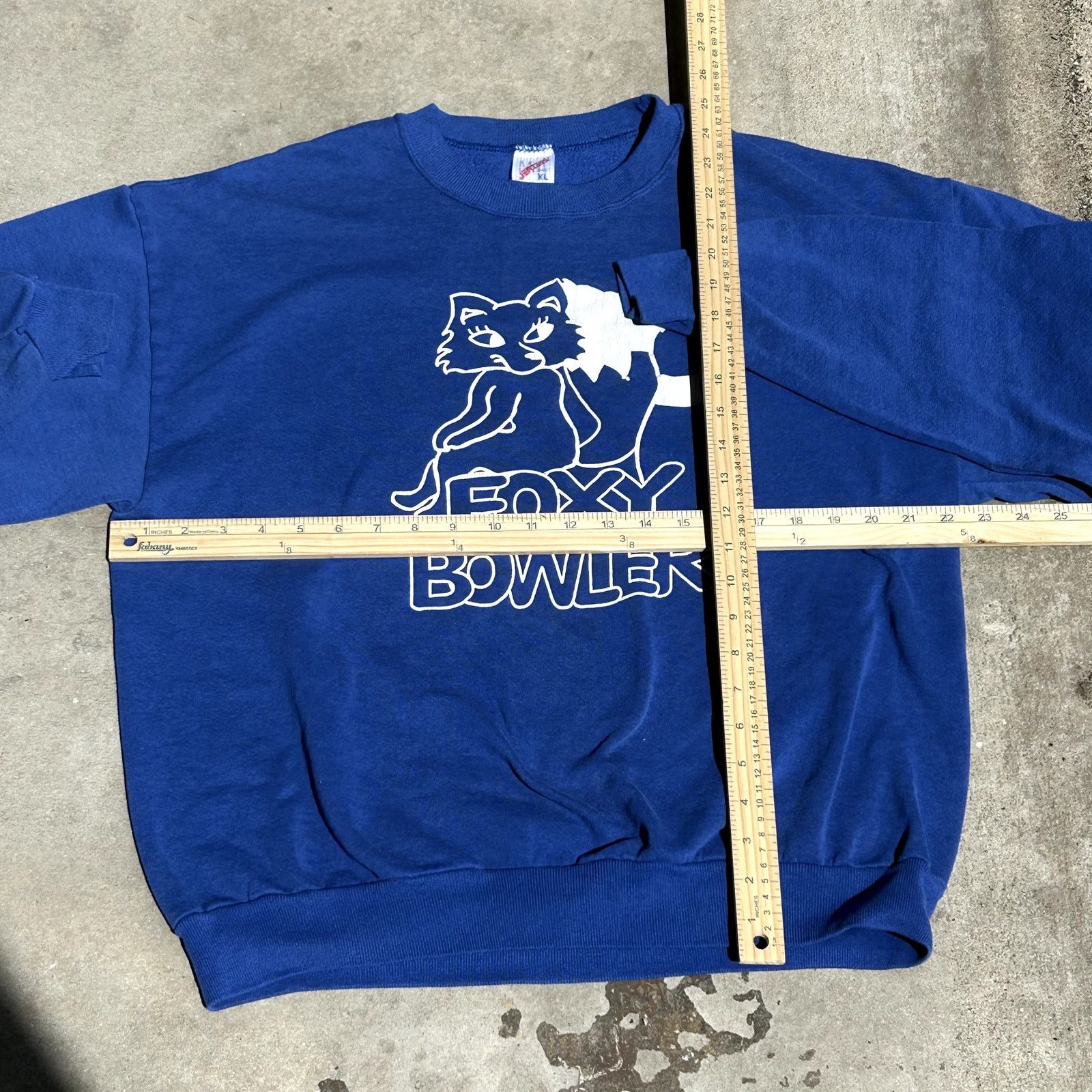 Jerzees Vintage 90s Foxy Bowler Funny Crewneck XL Size US XL / EU 56 / 4 - 4 Thumbnail