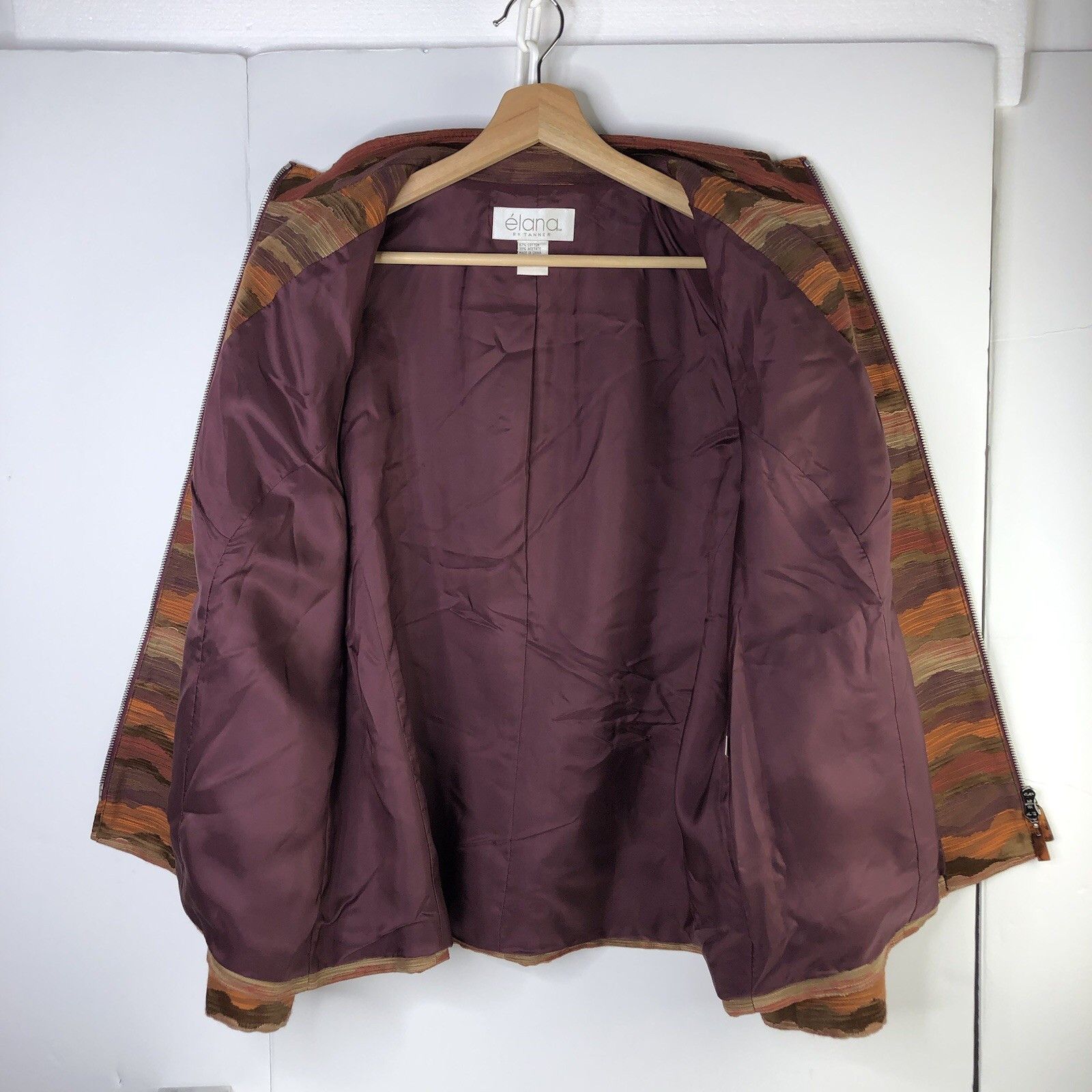 Other Vtg Elana By Tanner Women Full Zip Jacket Size 16 Fall Autum Size XXL / US 16-18 / IT 52-54 - 7 Thumbnail