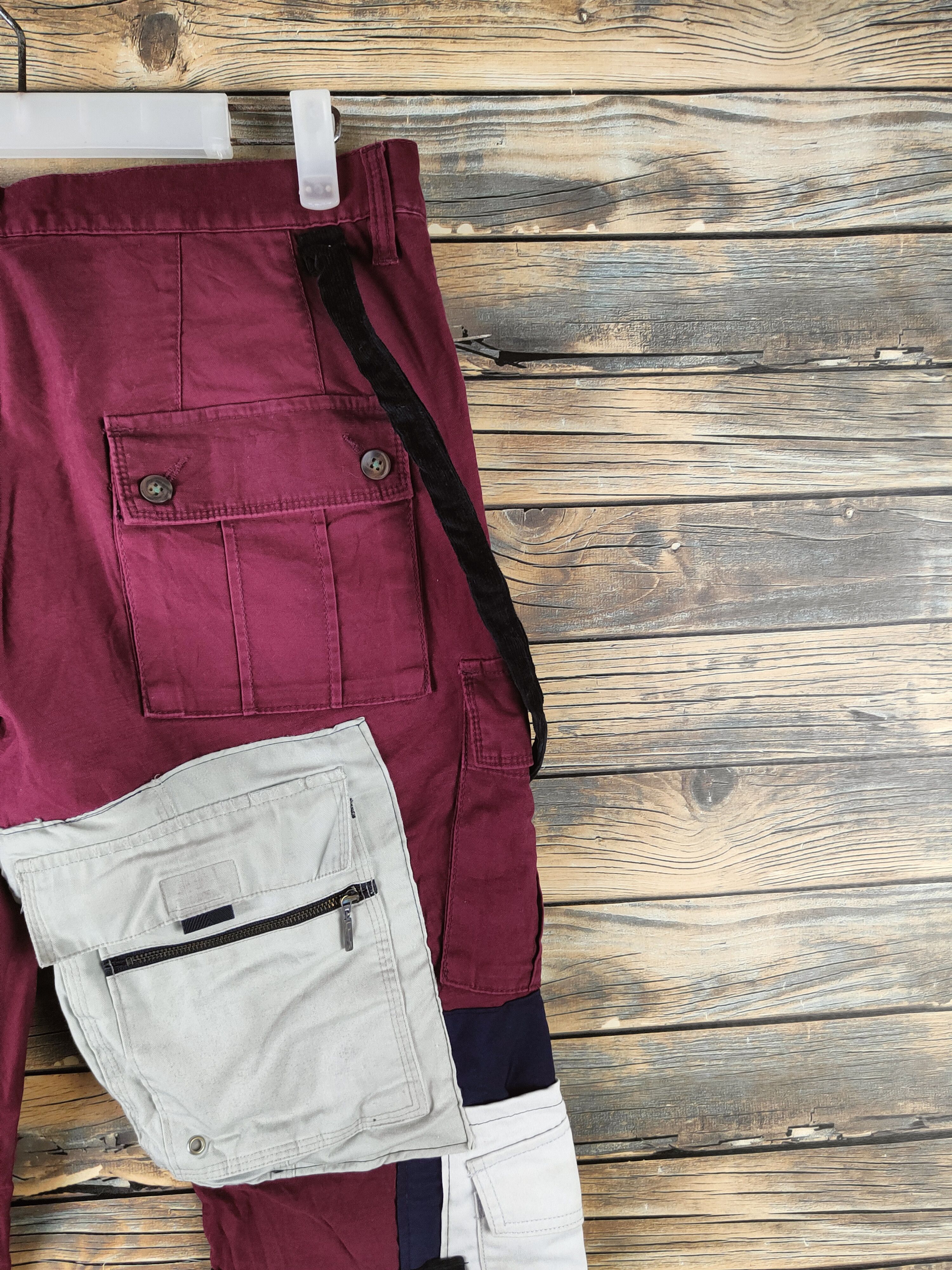 Japanese Brand DL Here's Street Purple Multipocket Cargo Pants #46-402 Size US 32 / EU 48 - 10 Thumbnail