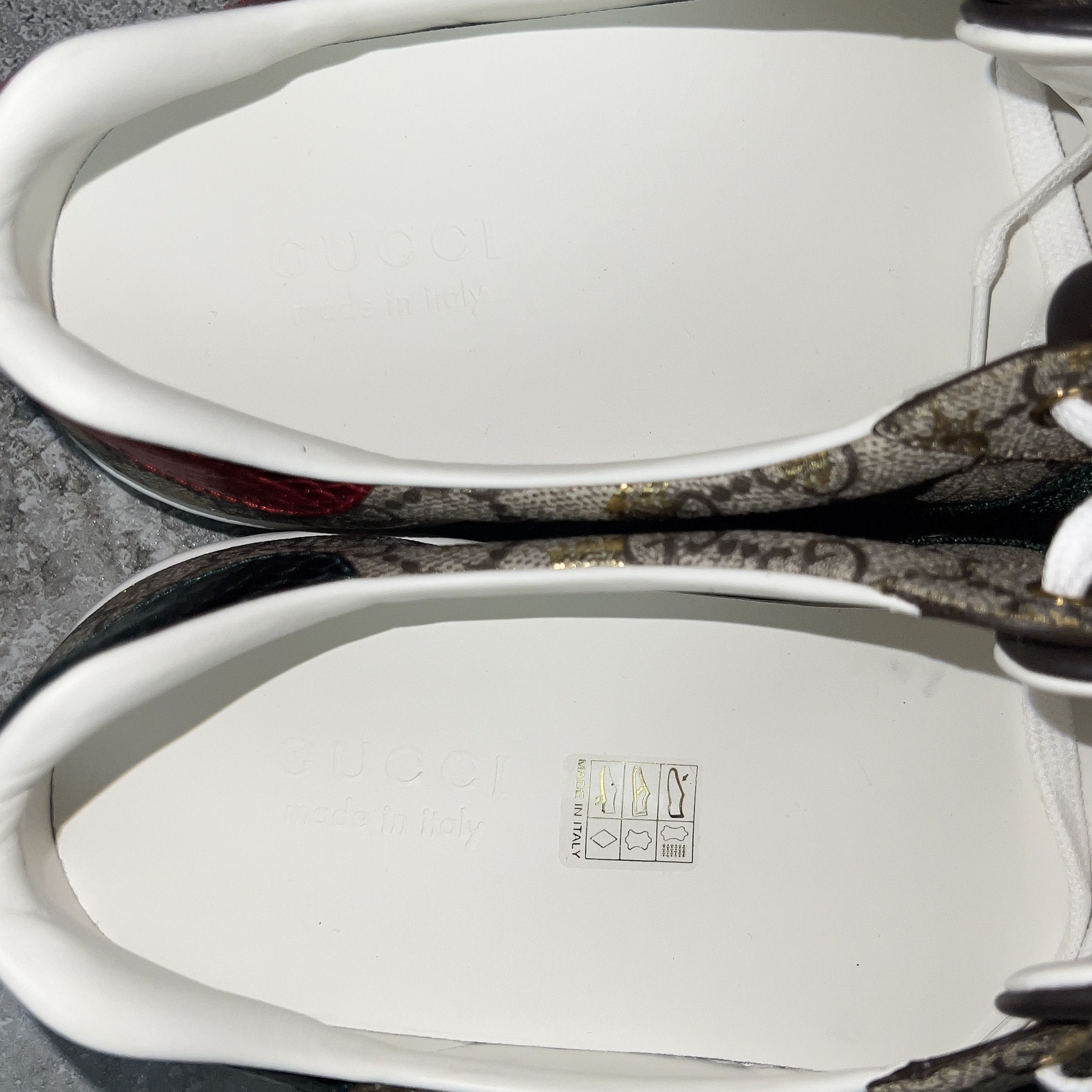 Gucci NEW Gucci ACE GG Bees Supreme Canvas Python Sneakers Leather Size US 12.5 / EU 45-46 - 9 Thumbnail
