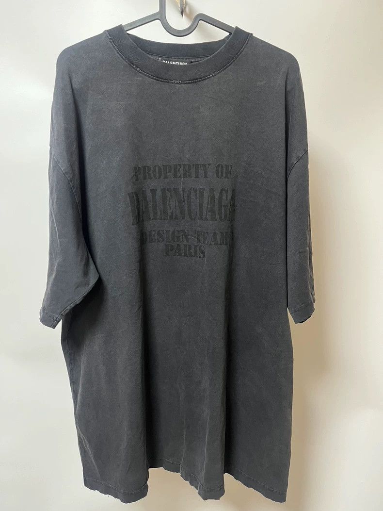 Balenciaga Balenciaga Washed Black Short Sleeve SS22 - dmc Size US M / EU 48-50 / 2 - 1 Thumbnail