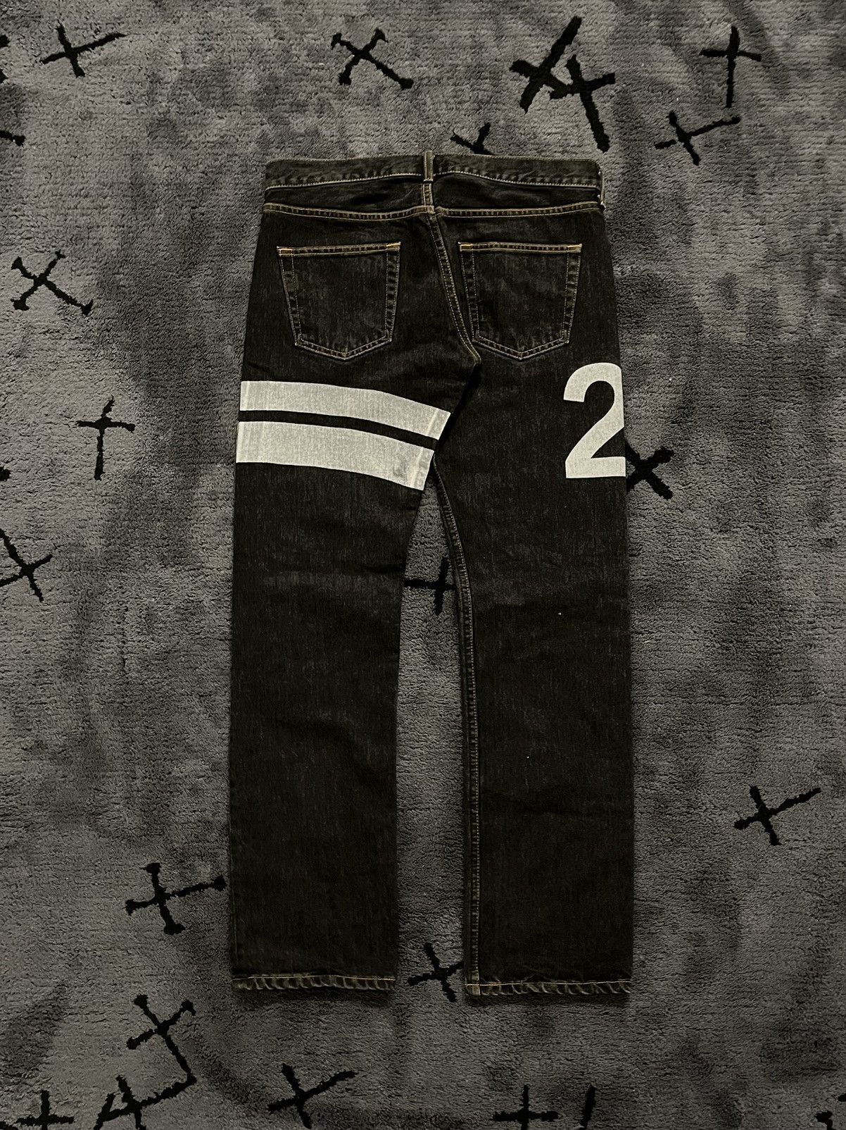 Comme des Garcons 2002 “25” Striped Denim Jeans Size US 32 / EU 48 - 4 Thumbnail