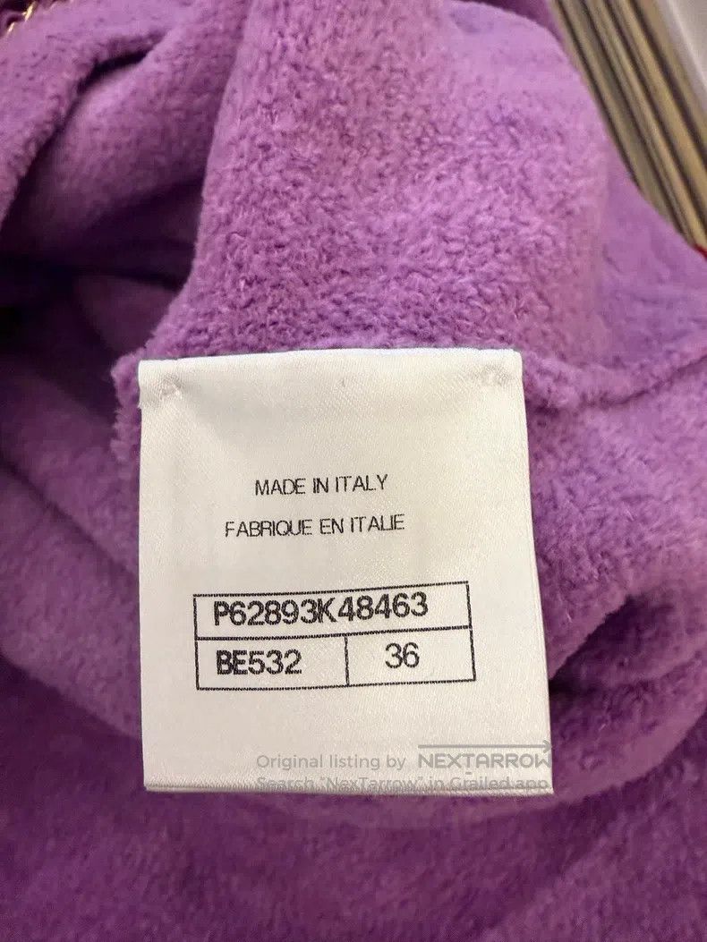 Chanel Chanel 2020 Station Series Purple Towel Chain Cardigan coa Size XS / US 0-2 / IT 36-38 - 4 Thumbnail