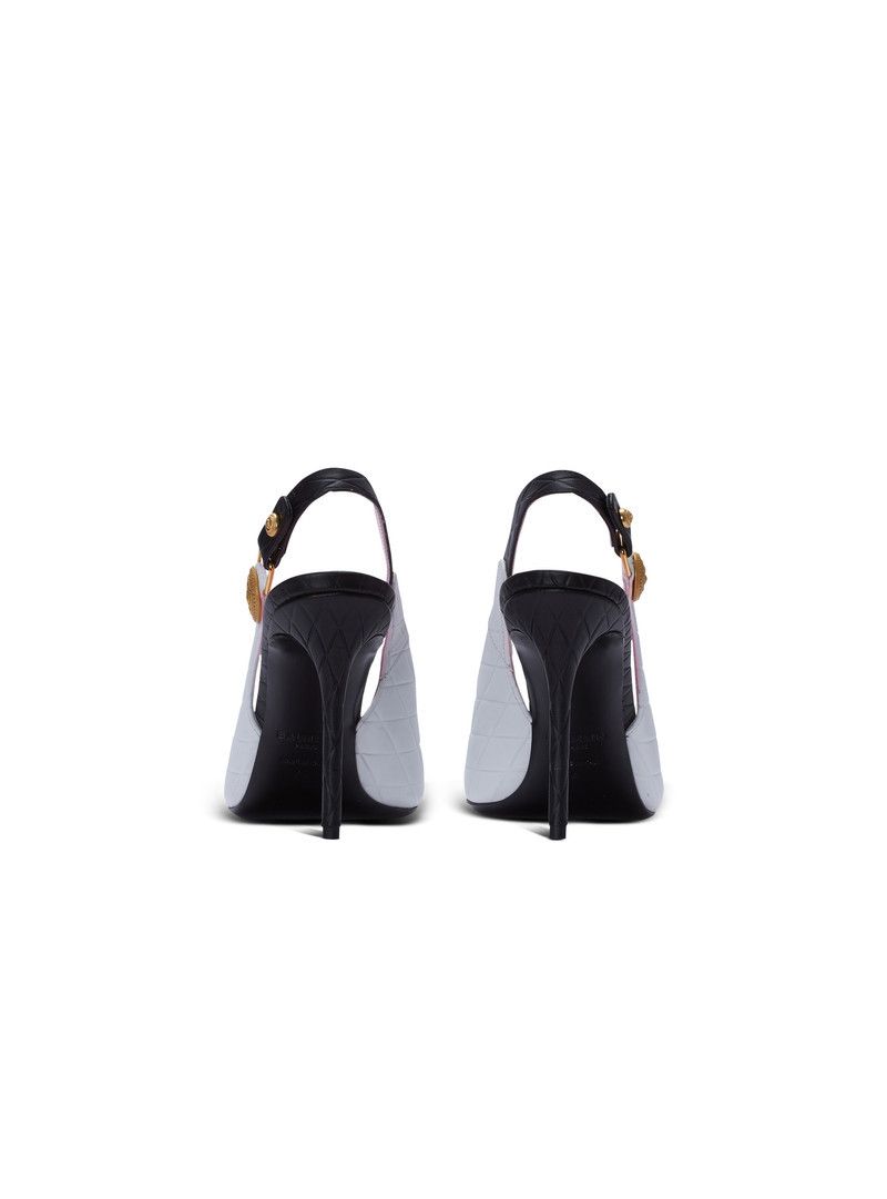 Balmain o1s1wg111225 Pointed-Toe Leather Pumps in Black/White Size US 10 / IT 40 - 7 Thumbnail