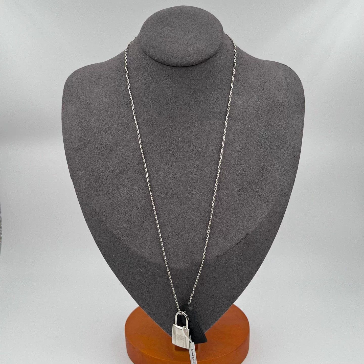 Hermes Hermès O'Kelly Pendant Necklace Black & Silver DY10472 Size ONE SIZE - 1 Thumbnail