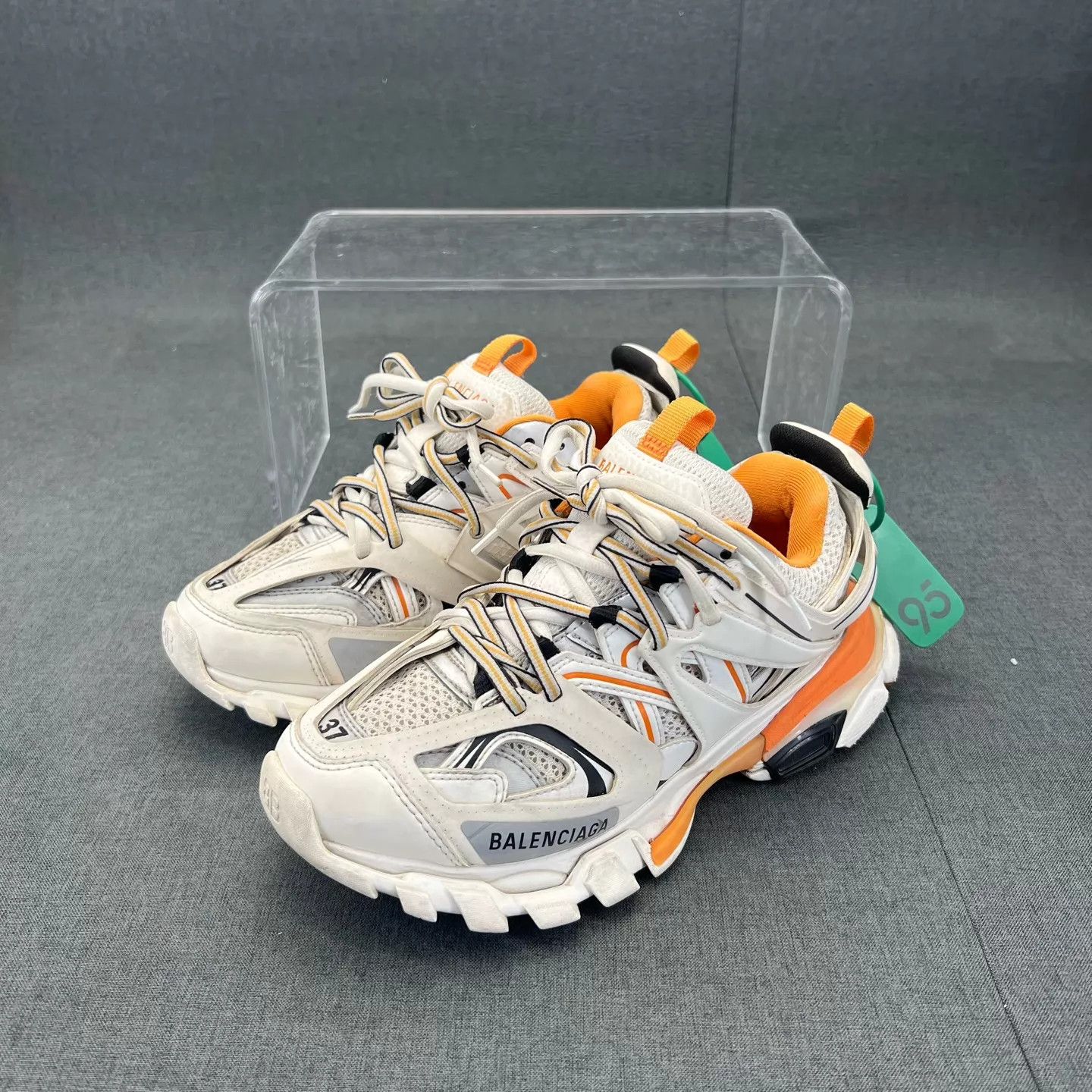 Balenciaga Balenciaga Track White Orange 37 Good Condition Size US 7 / IT 37 - 1 Thumbnail
