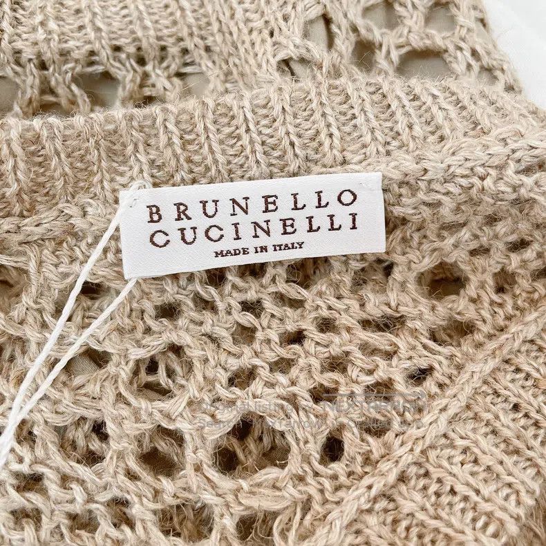 Brunello Cucinelli Brunello Cucinelli Hollow-out woven vest Size S / US 4 / IT 40 - 4 Thumbnail