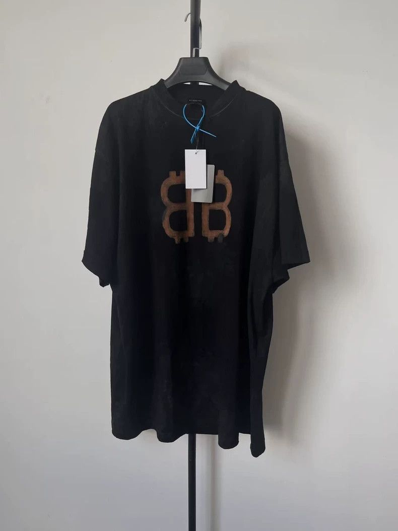 Balenciaga Balenciaga Solid monogrammed crewneck short sleeve T-shirt Size US XL / EU 56 / 4 - 1 Thumbnail