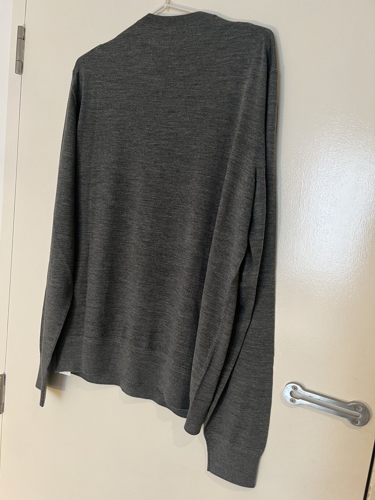 TOM FORD FINE GAUGE MERINO CREWNECK COLOUR CHARCOAL GREY 52