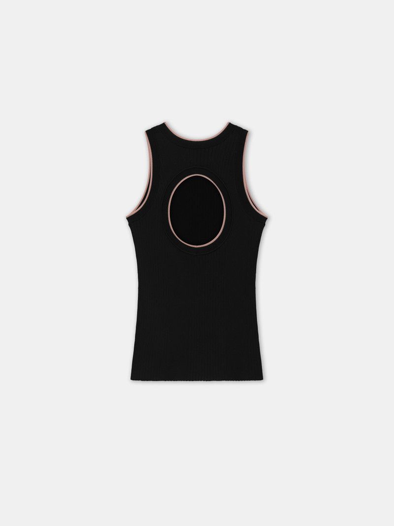 Amiri o1s1wg110526 Open Back Tank Top in Black Size M / US 6-8 / IT 42-44 - 3 Thumbnail