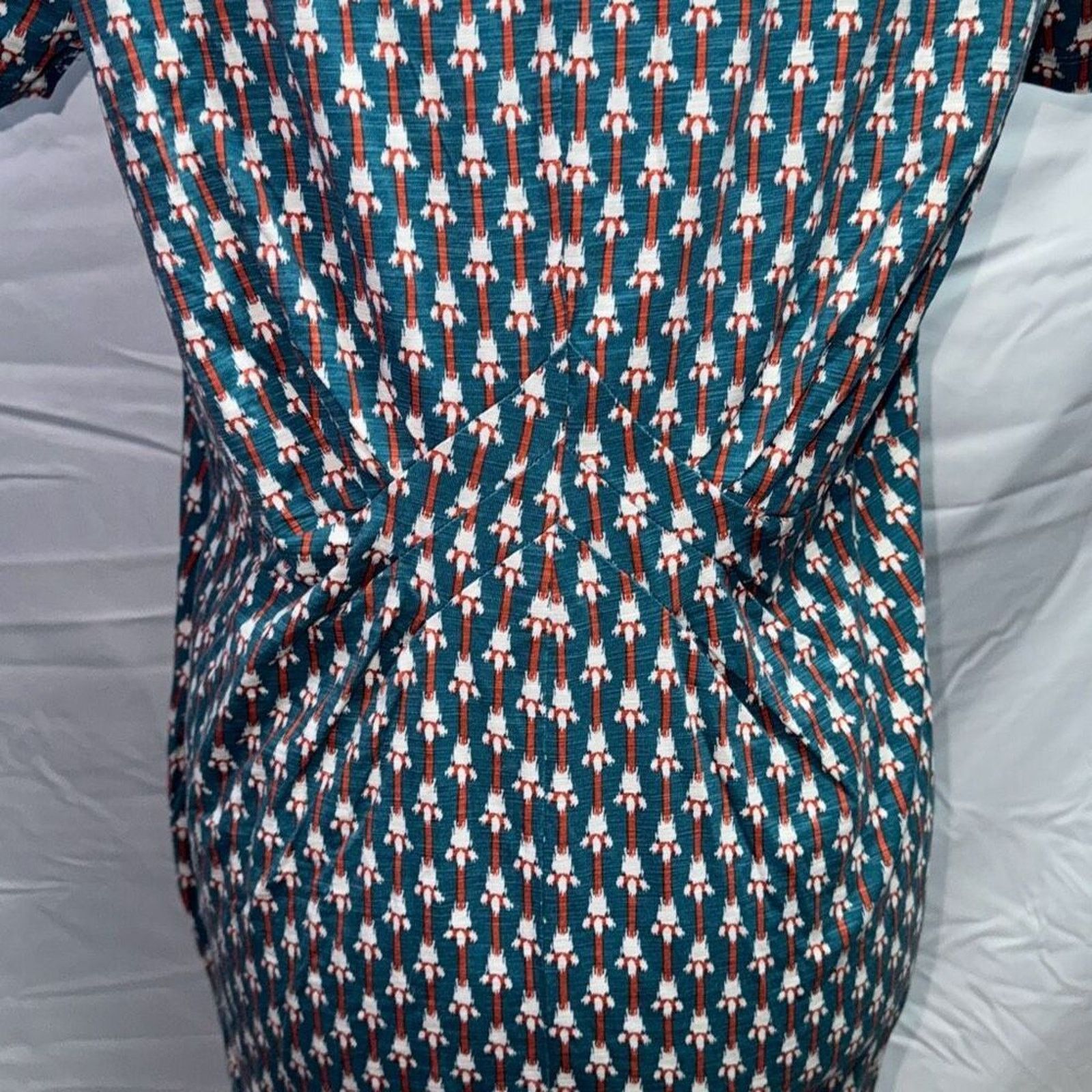 Duluth Trading Company Duluth Trading Co. Orange and Teal T-Shirt Dress | Sz M Size M / US 6-8 / IT 42-44 - 7 Thumbnail