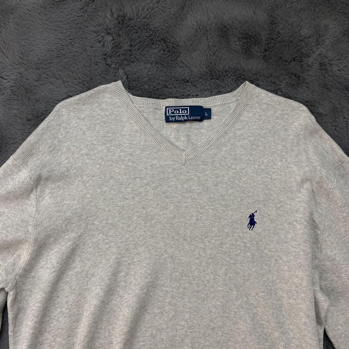 Polo Ralph Lauren × Vintage Polo Ralph Lauren V neck knitwear L Rare Vintage Size US L / EU 52-54 / 3 - 6 Thumbnail