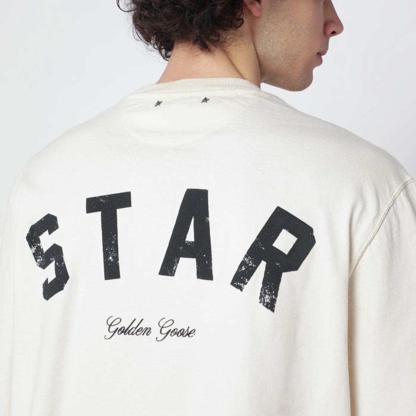 Golden Goose o1d2blof0426 Cotton Star Short Sleeve T-Shirt in White Size US L / EU 52-54 / 3 - 4 Thumbnail
