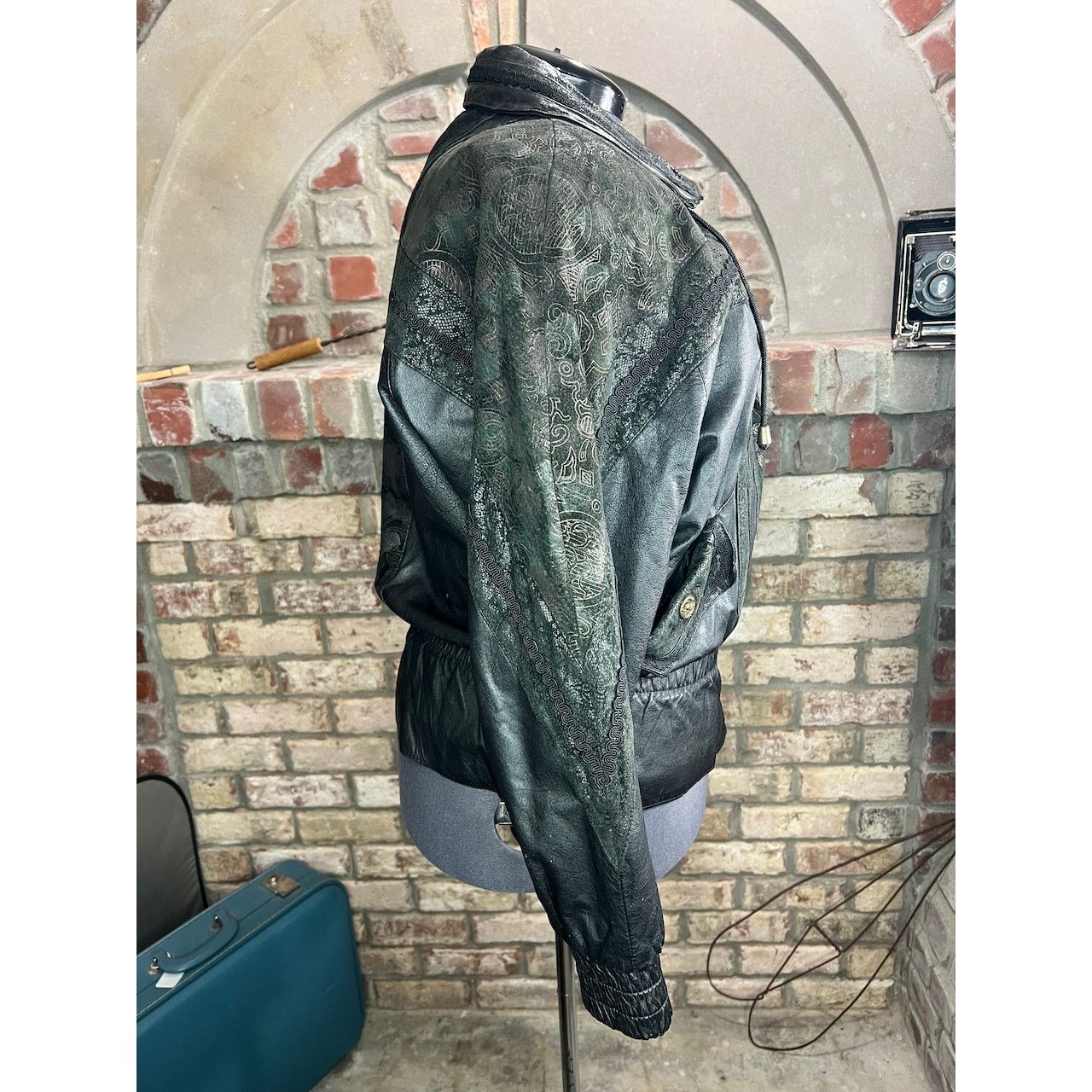 Other badlands leather jacket geometric dolman sleeve 1990s black Size US M / EU 48-50 / 2 - 14 Thumbnail