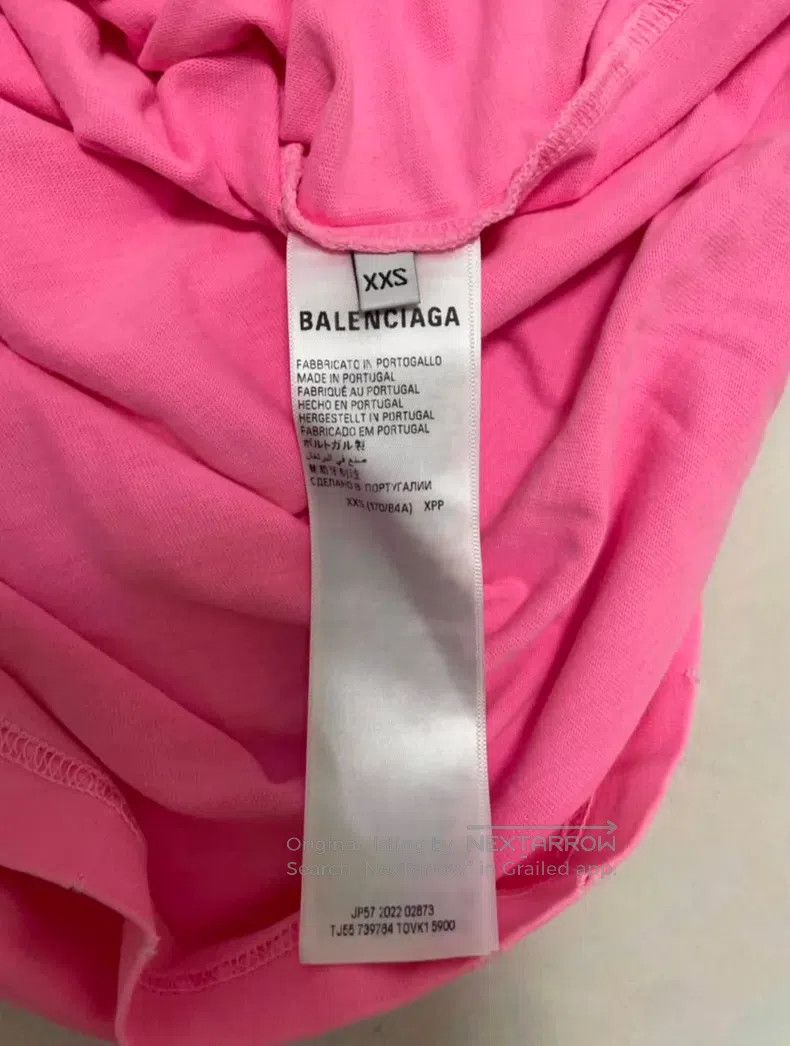 Balenciaga Balenciaga Pink Pattern Printed T-Shirt Size US XXS / EU 40 - 6 Thumbnail