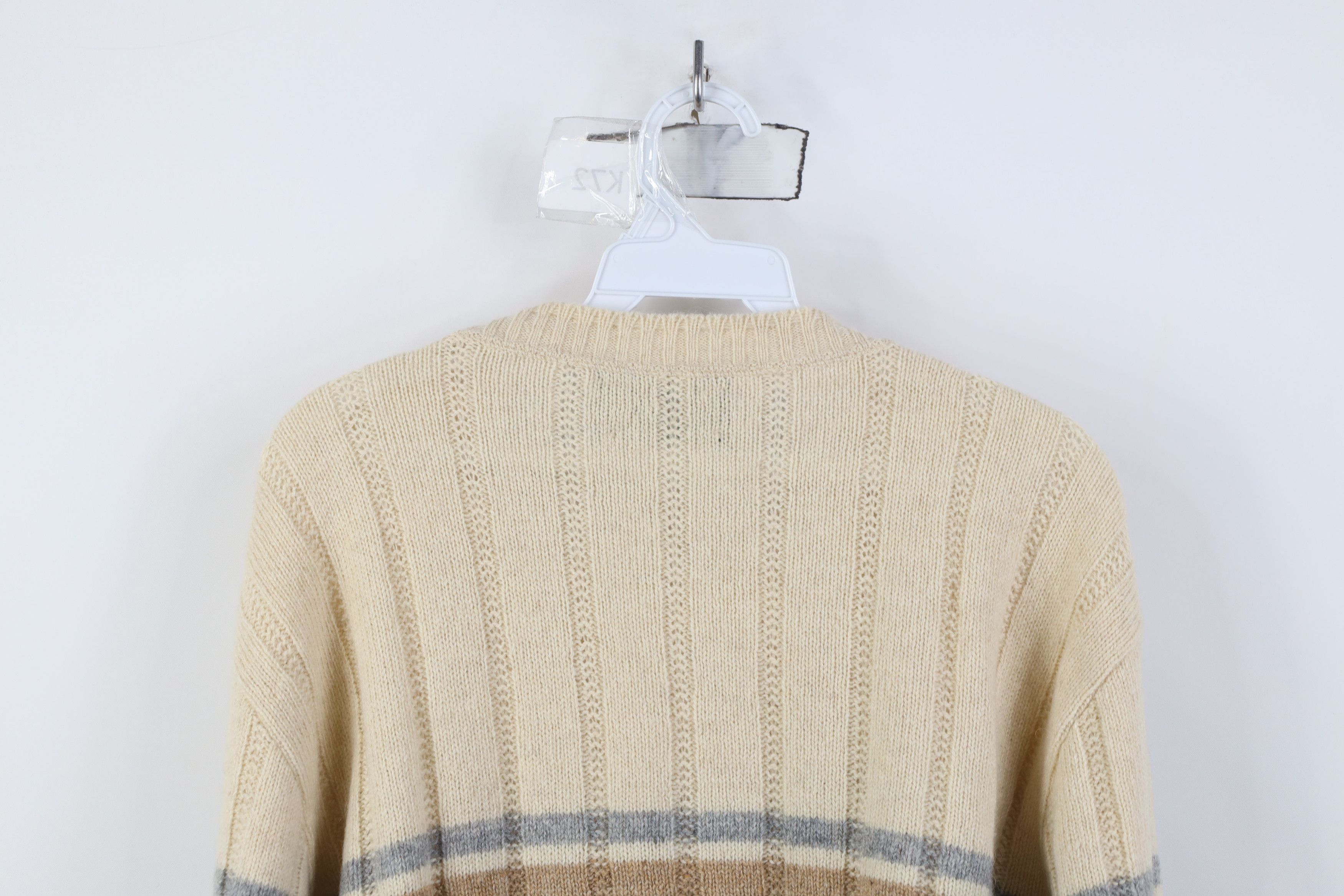 Vintage Vintage 70s Streetwear Striped Ribbed Knit Sweater USA Size US L / EU 52-54 / 3 - 12 Thumbnail